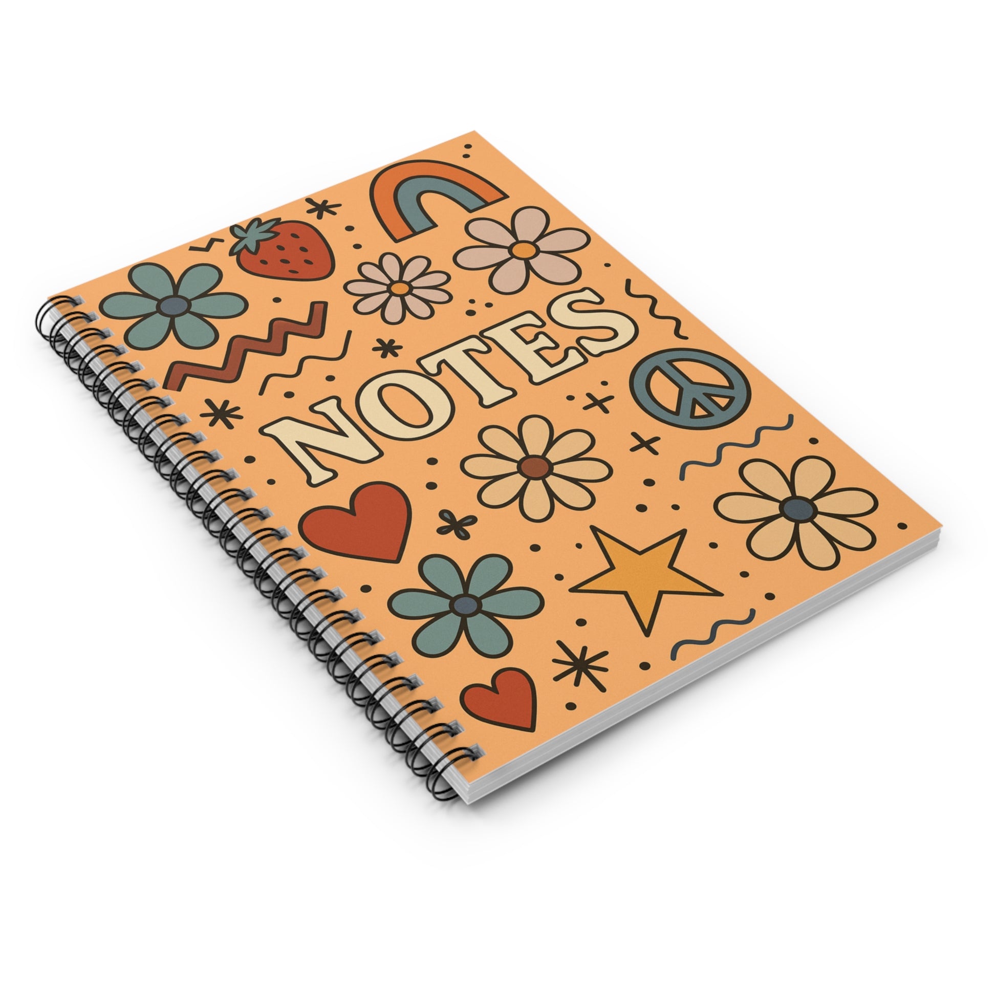 Boho Styled Spiral Notebook - Colorful Notes Journal, Perfect for Students, Gift for Writers, School Supplies, Creativity Boost