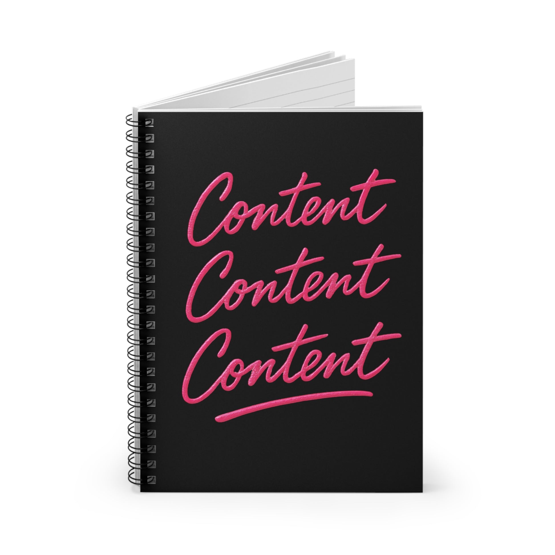 Content Creation Spiral Notebook - Trendy Writing Pad, Journal for Creatives, Gift for Writers & Students, Daily Planner, School Supplies