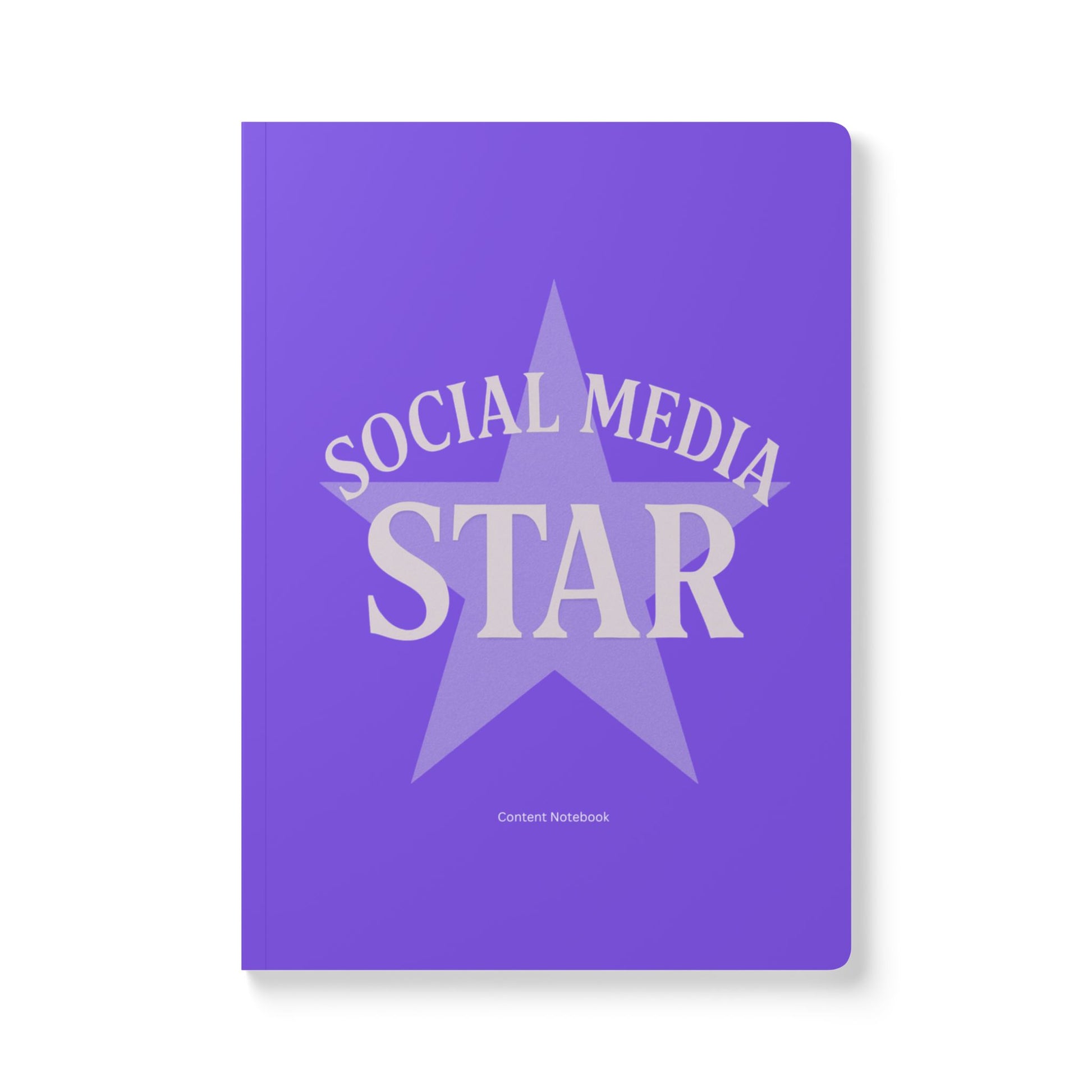 Softcover Journal Purple Social Media Star Content Journal