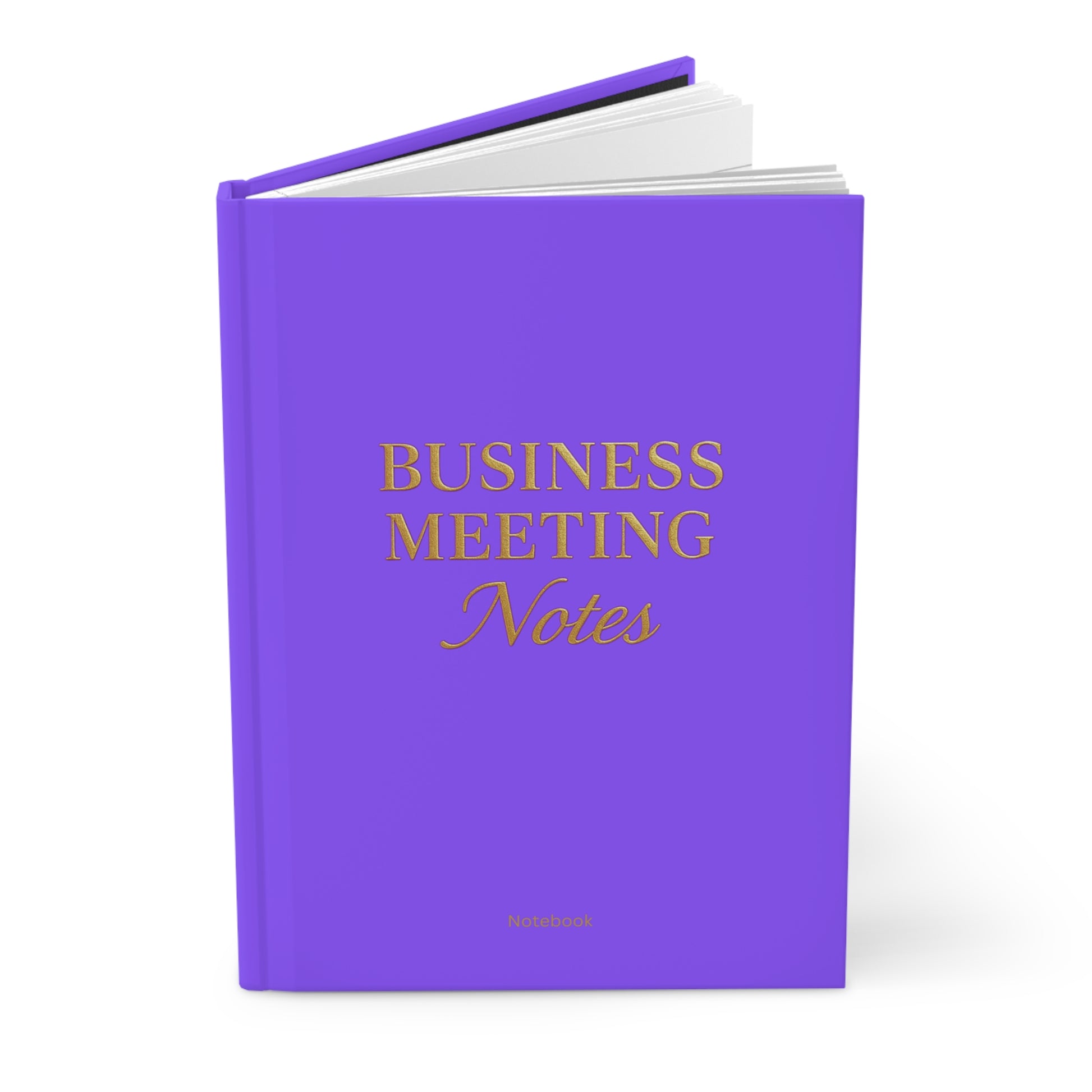 Hardcover Journal Matte Business Meeting Notebook Dark Purple