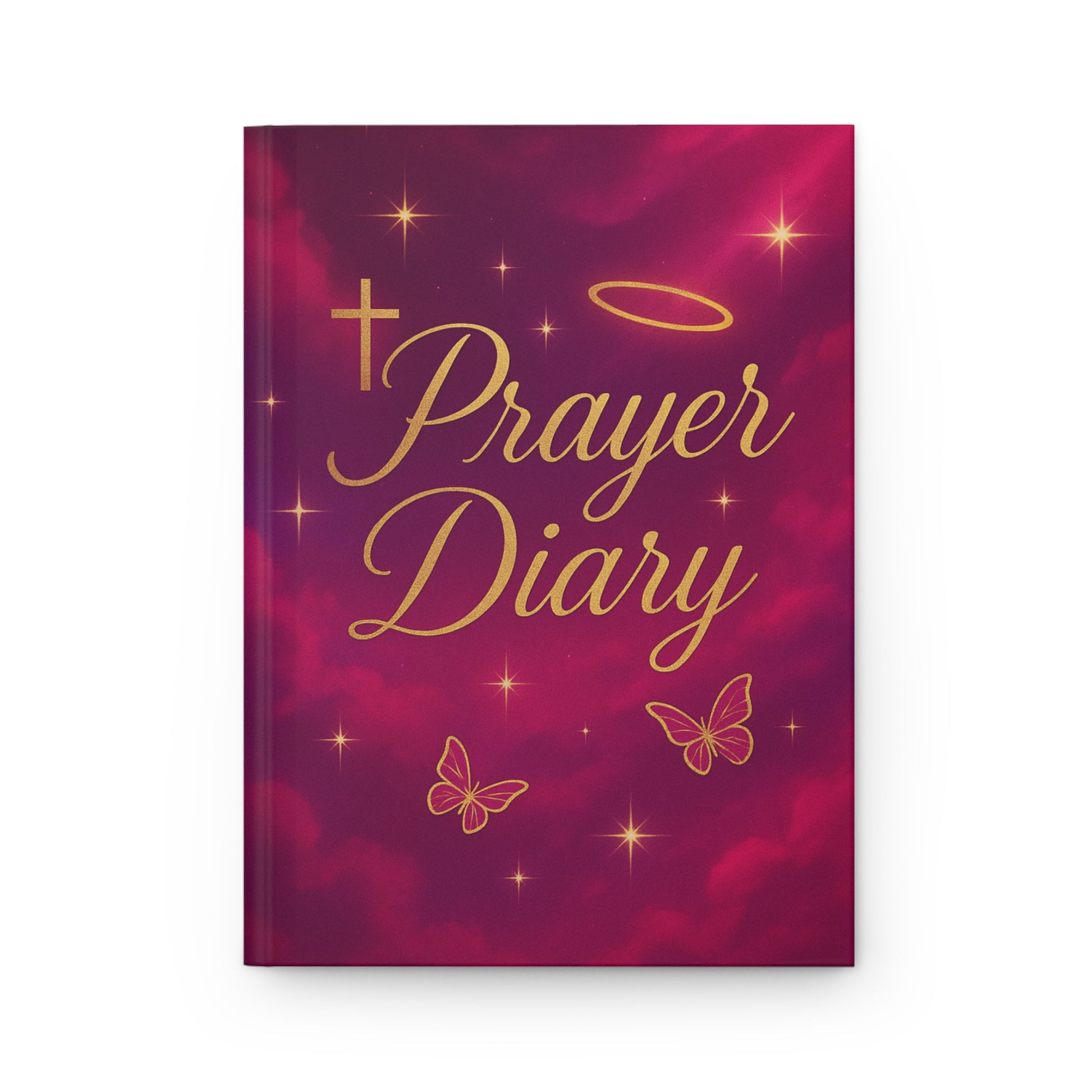 Hardcover Journal Matte burgundy and gold Prayer Diary