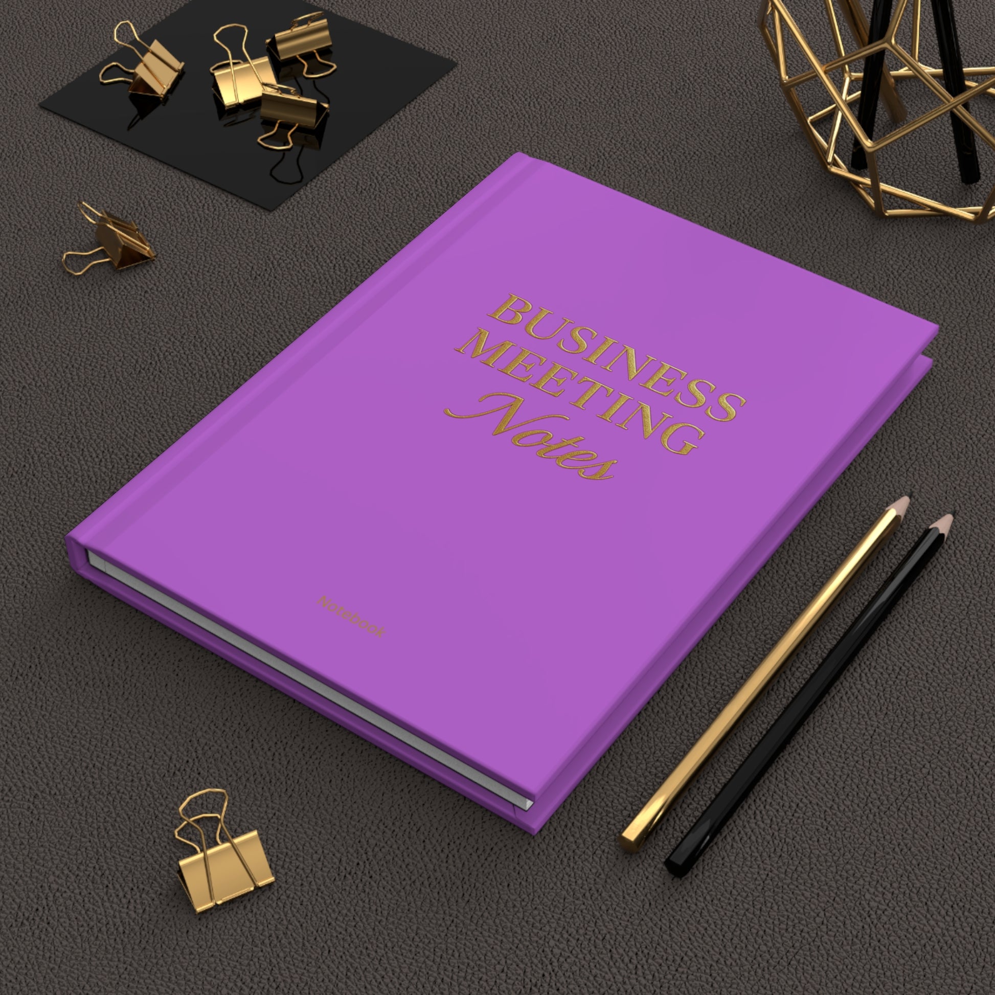 Hardcover Journal Matte Business Meeting Notebook Purple