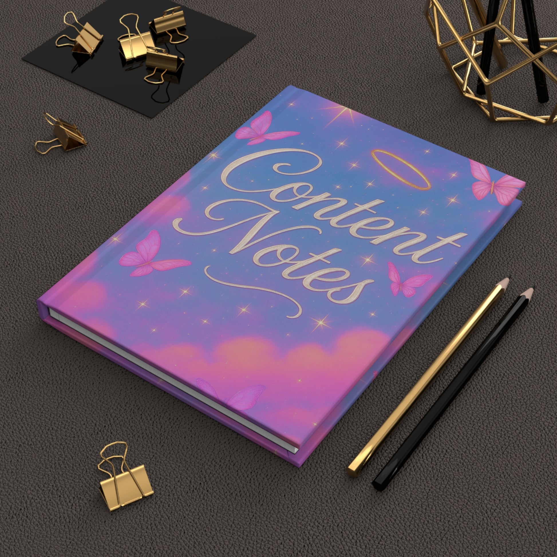 Hardcover Journal Matte Angel Content Notes Content Journal