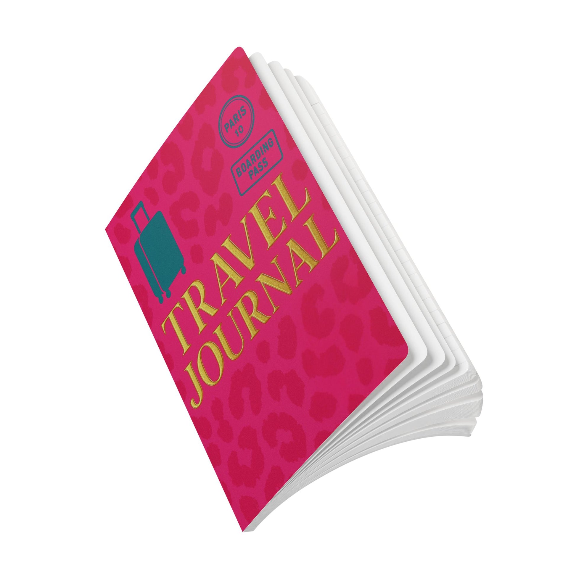 Softcover Journal pink, gold, teal travel journal