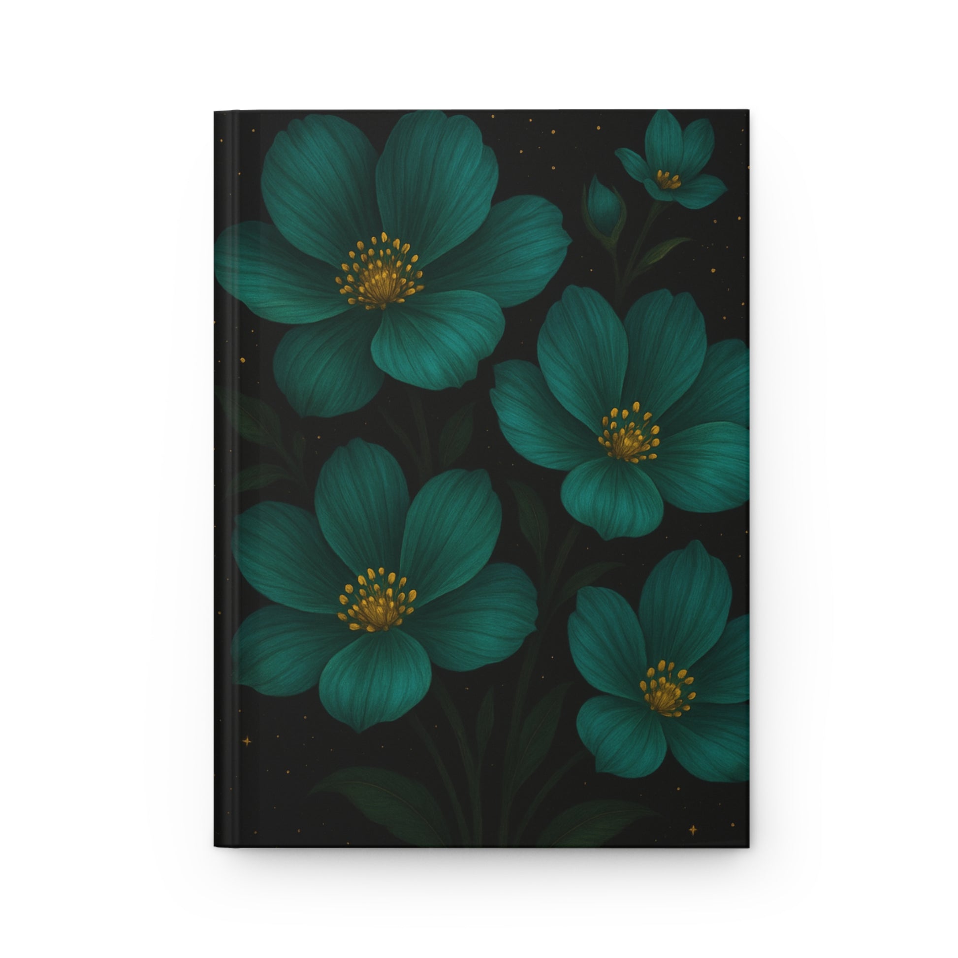Teal Floral Hardcover Journal - Elegant Writing Notebook, Gift for Her, Daily Planner, Travel Diary, Inspirational Journal