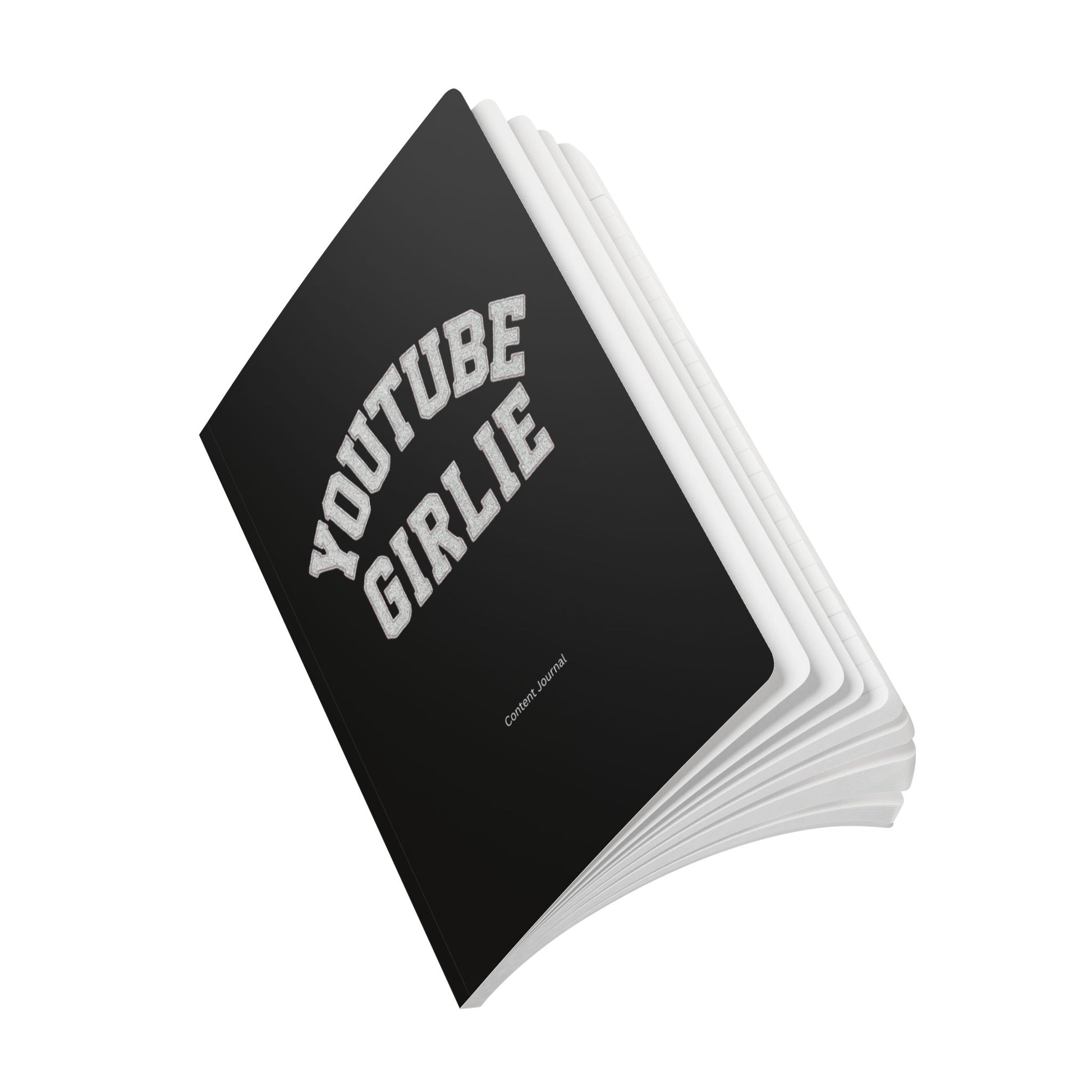 Content Creator Journal - Black Softcover “ YouTube Girlie”
