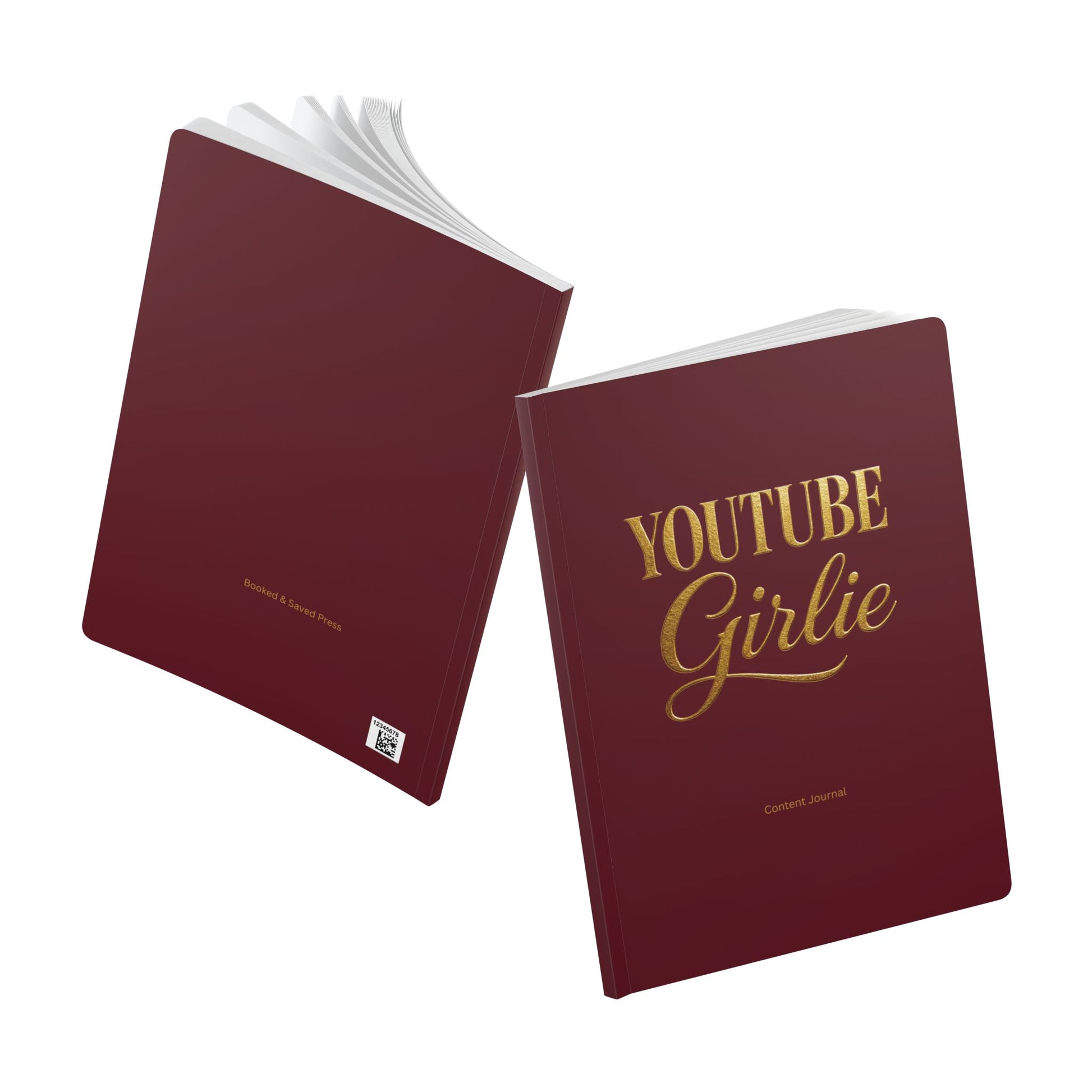 Maroon YouTube Girlie Content Journal