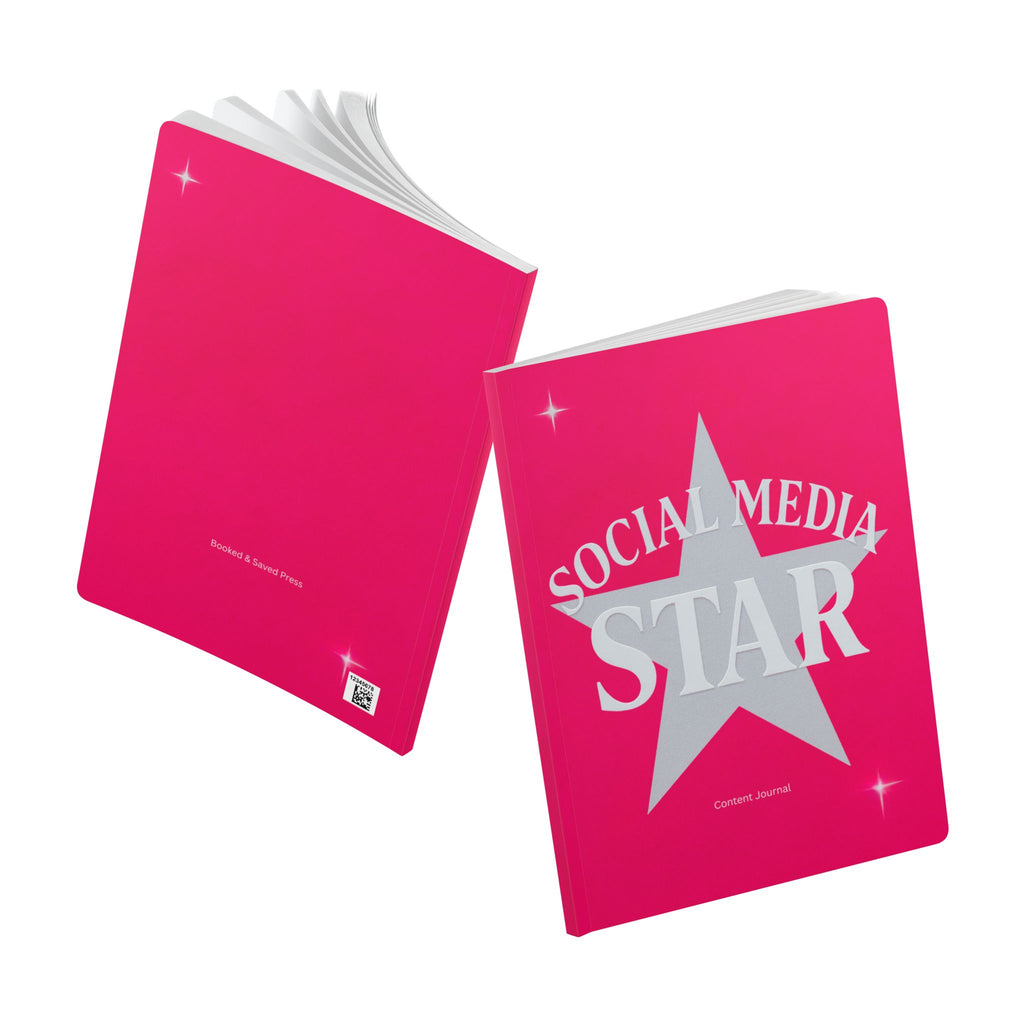 Softcover Journal Hot Pink Social Media Star Content Journal