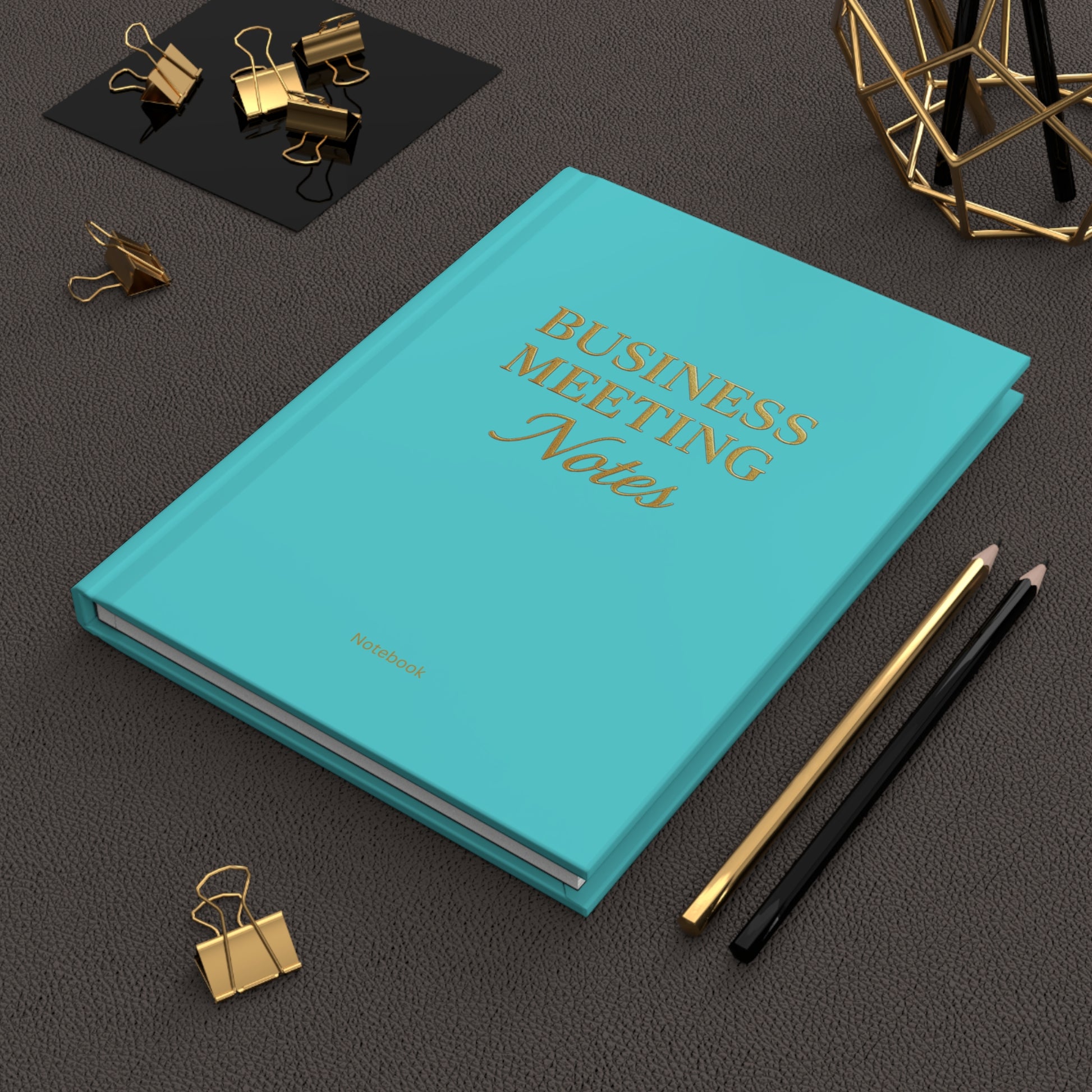 Hardcover Journal Matte Business Meeting Notebook Turquoise
