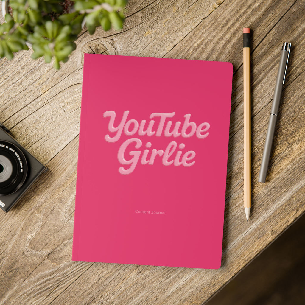 Hot Pink YouTube Girlie Content Journal