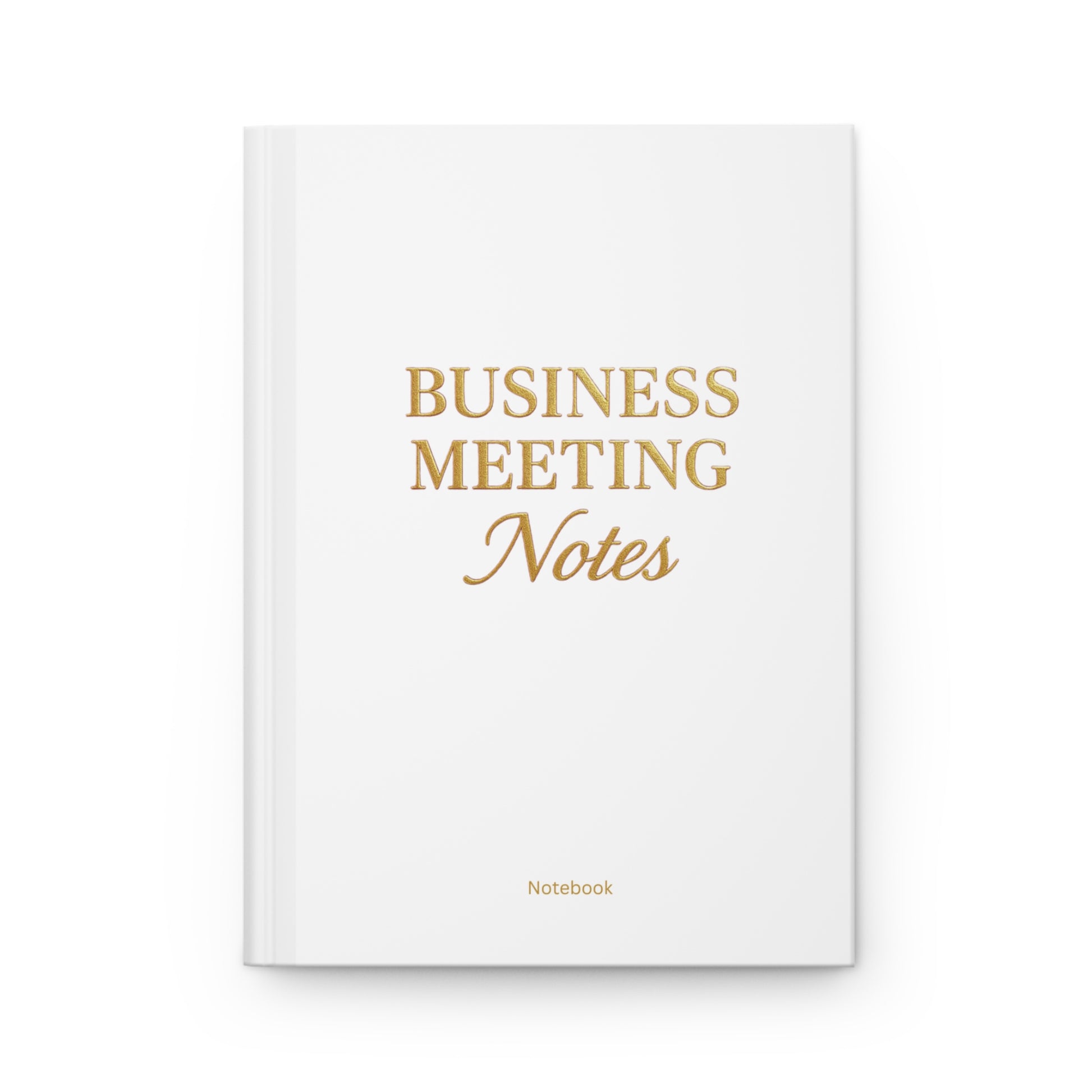 Hardcover Journal Matte Business Meeting Notebook white