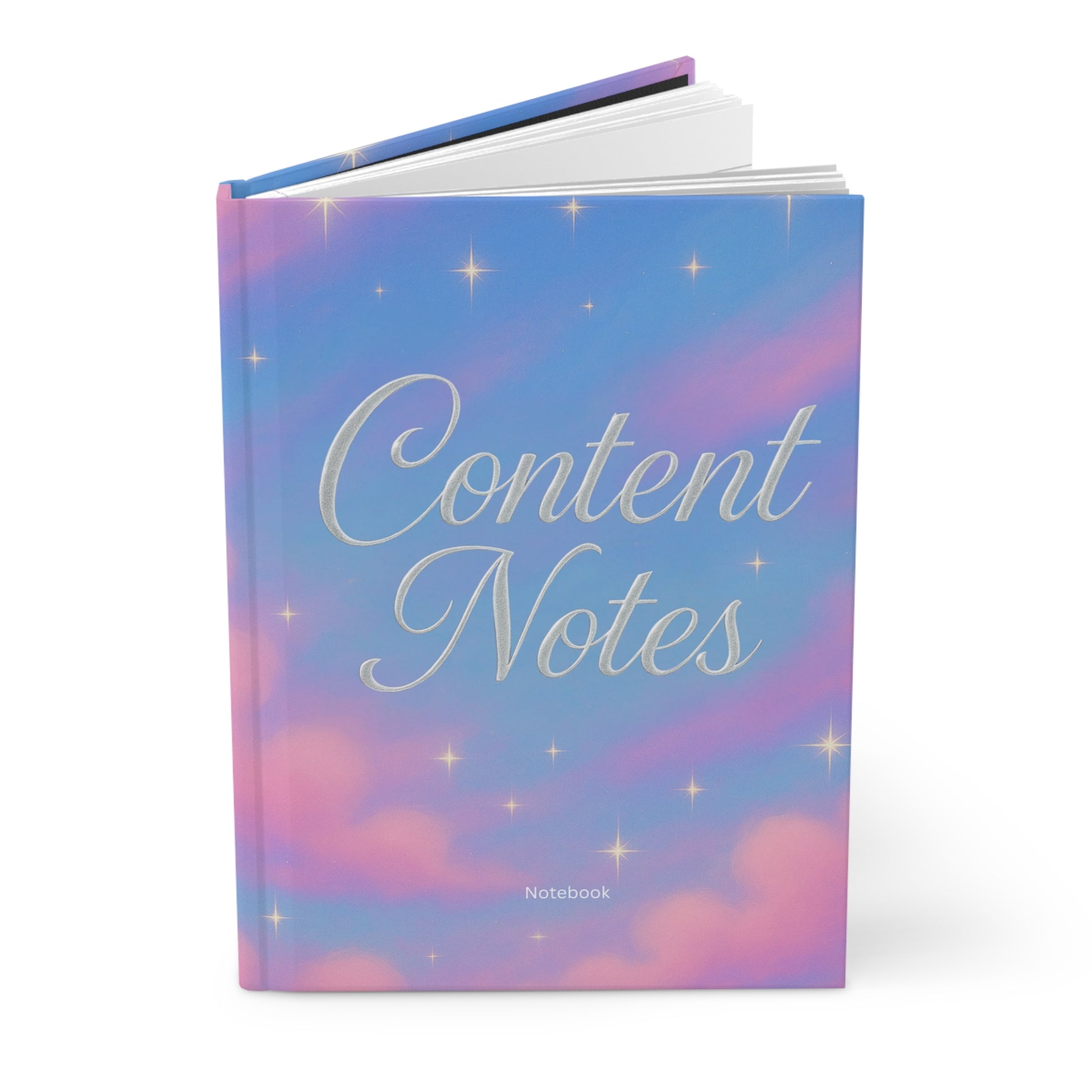 Hardcover Journal Matte In the Clouds “ Content Notes” content notebook