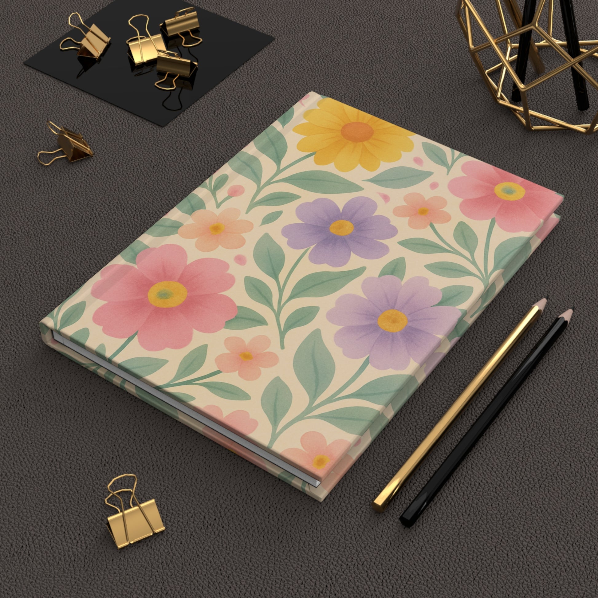 Floral Hardcover Journal - Aesthetic Notebook for Writing, Journaling, Creativity, Gift for Her, Travel Diary, Floral Gifts