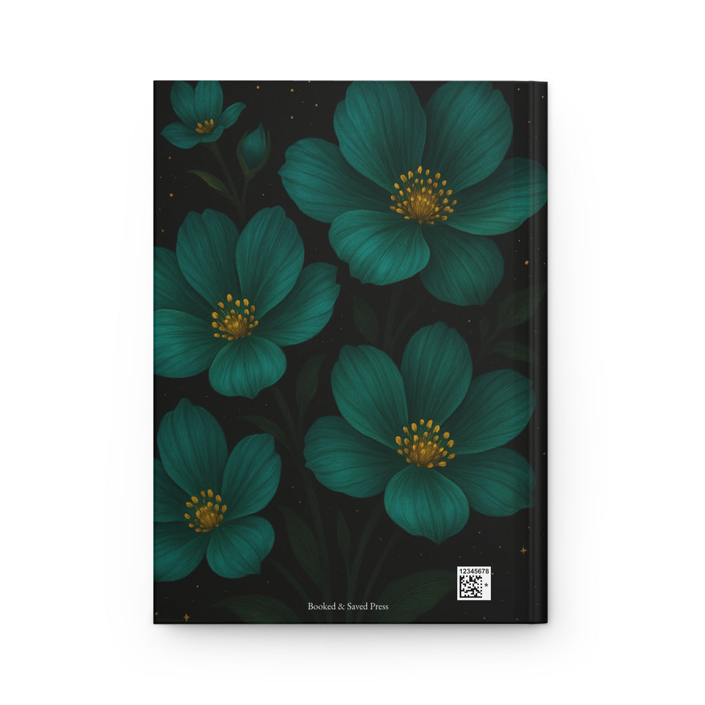 Teal Floral Hardcover Journal - Elegant Writing Notebook, Gift for Her, Daily Planner, Travel Diary, Inspirational Journal
