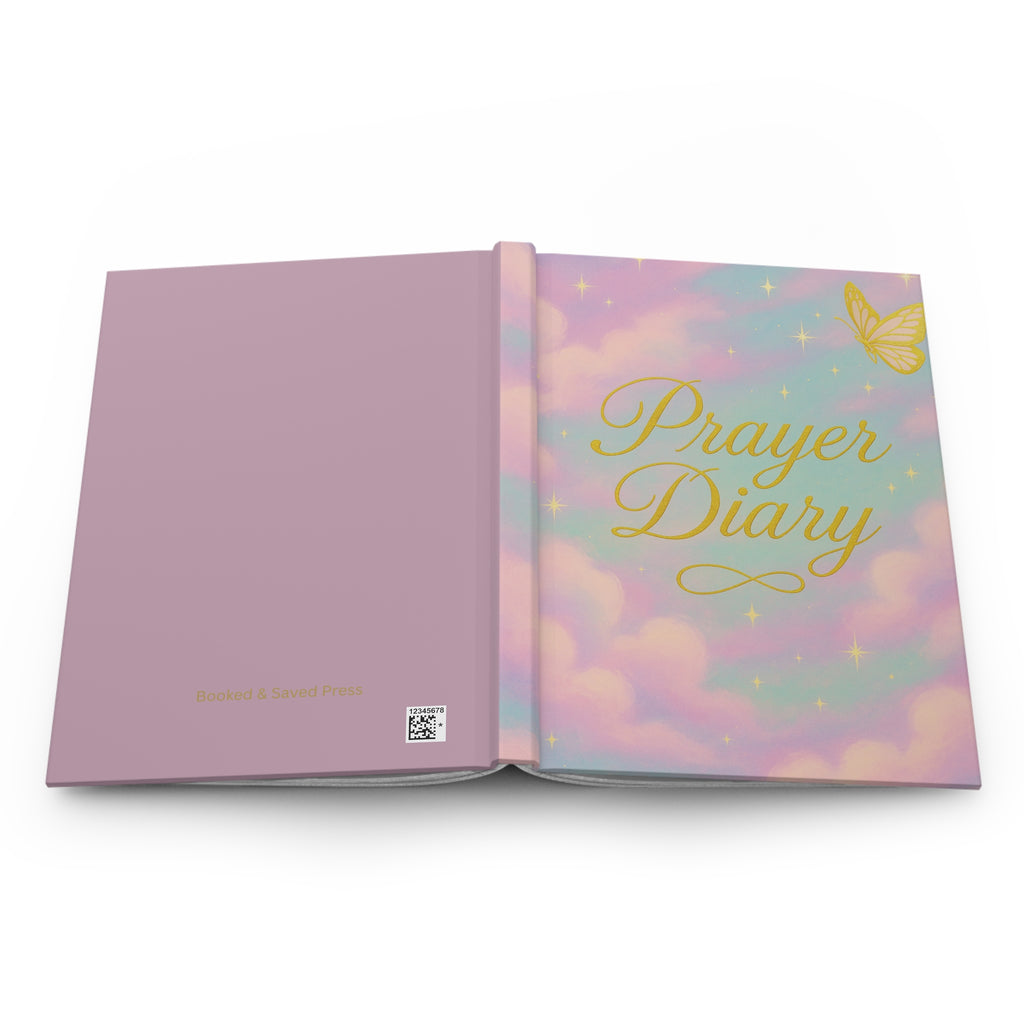 Hardcover Journal Matte Purple Clouds “Prayer Diary”