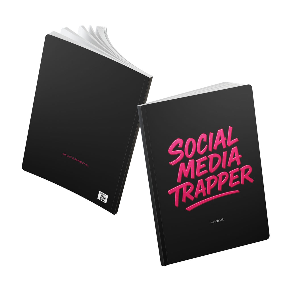 Softcover Journal Black “Social Media Trapper” Content Journal