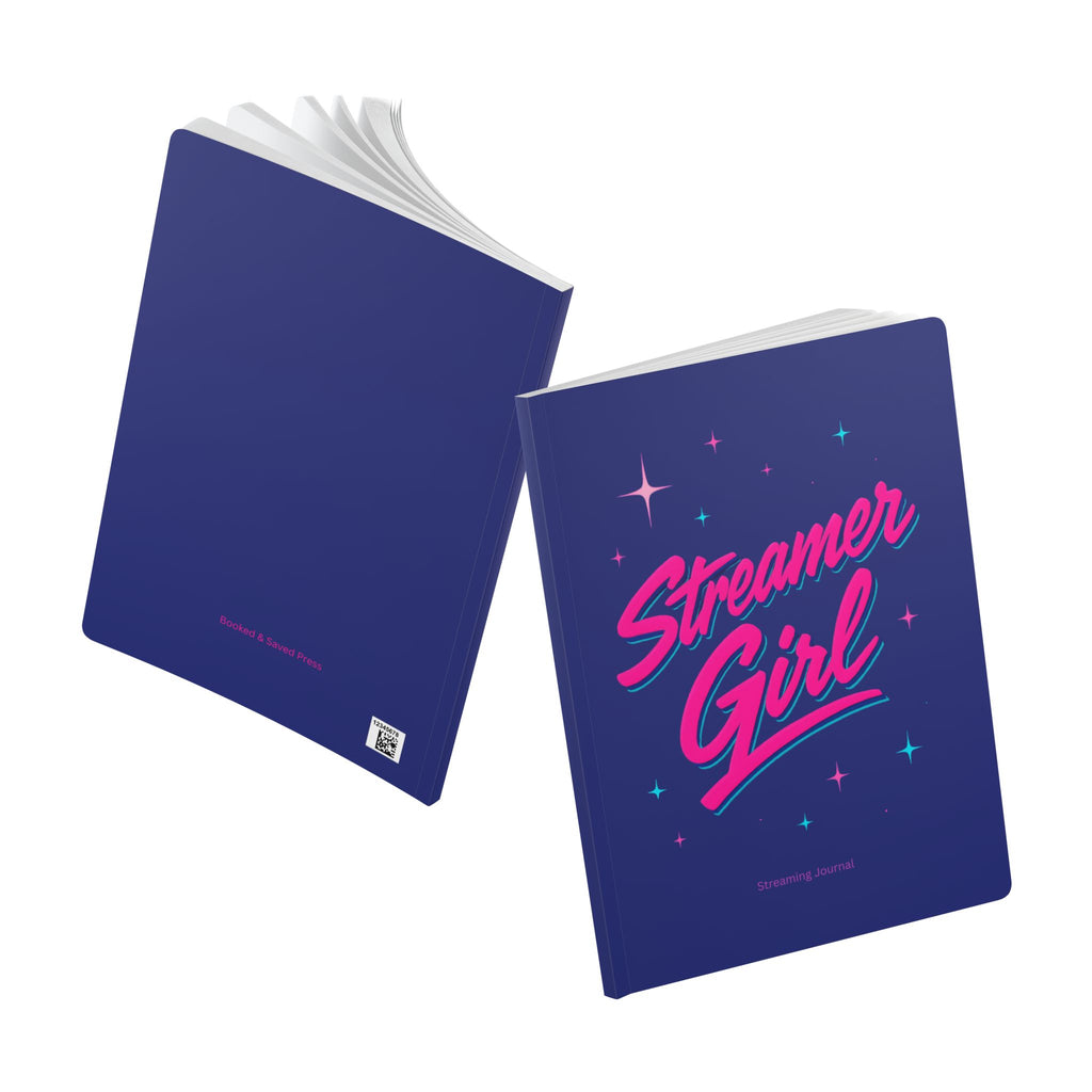 Softcover Journal Blue Streamer Girl Content Journal