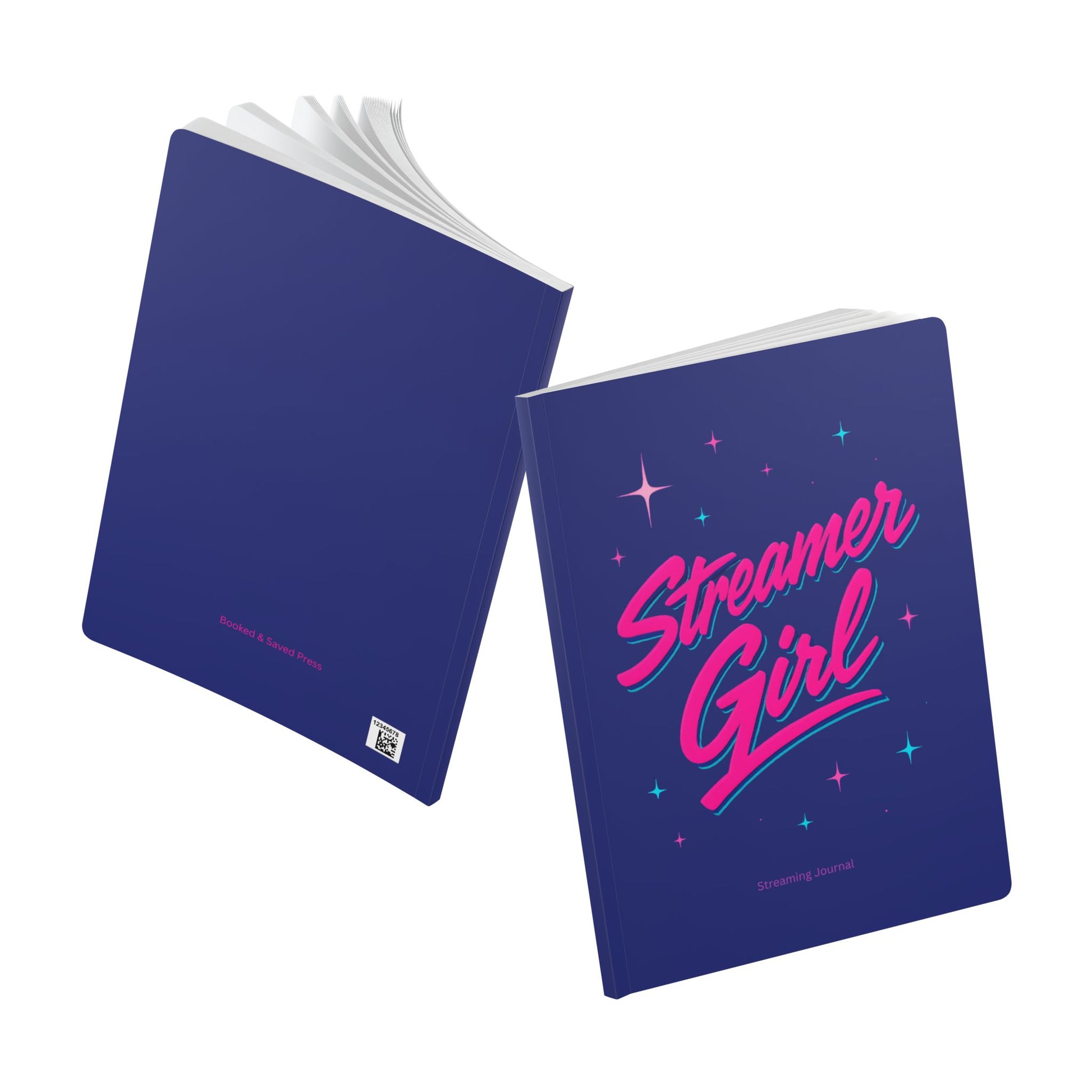 Softcover Journal Blue Streamer Girl Content Journal