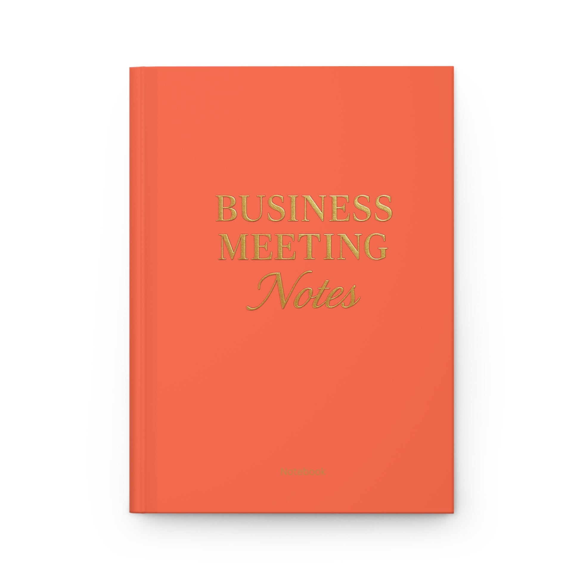 Hardcover Journal Matte Business Meeting Notebook Orange