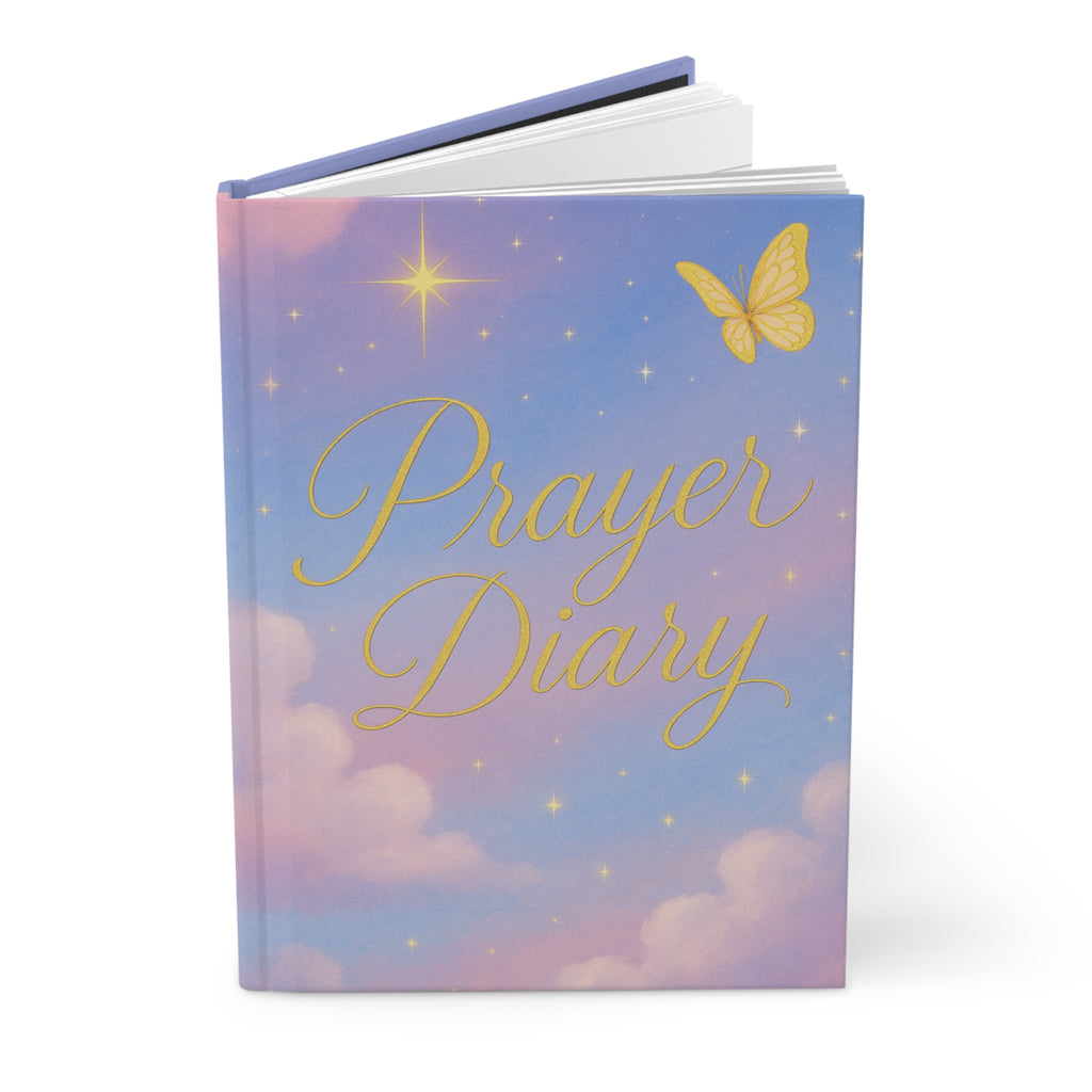 Hardcover Journal Matte purple and blue Prayer Diary