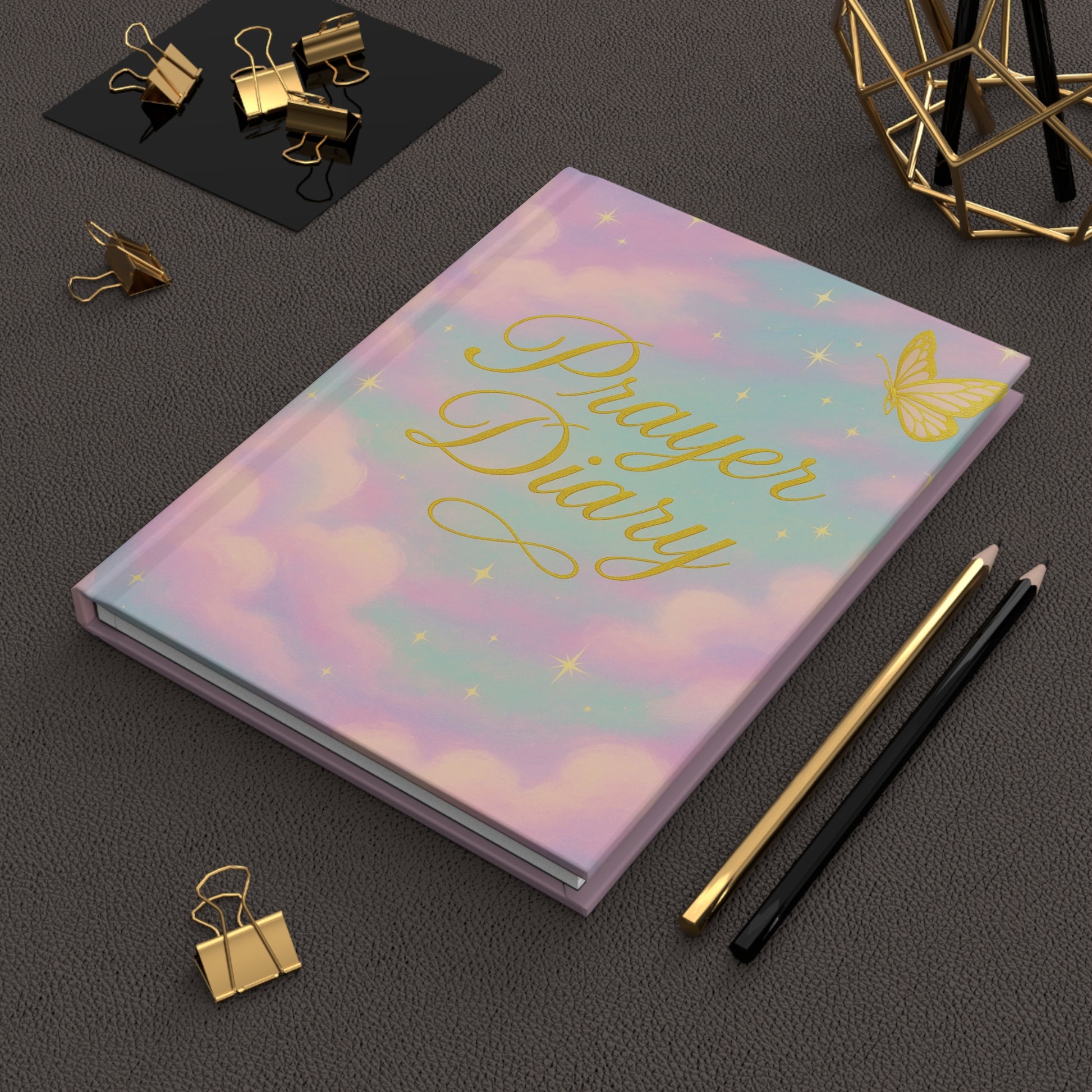 Hardcover Journal Matte Purple Clouds “Prayer Diary”
