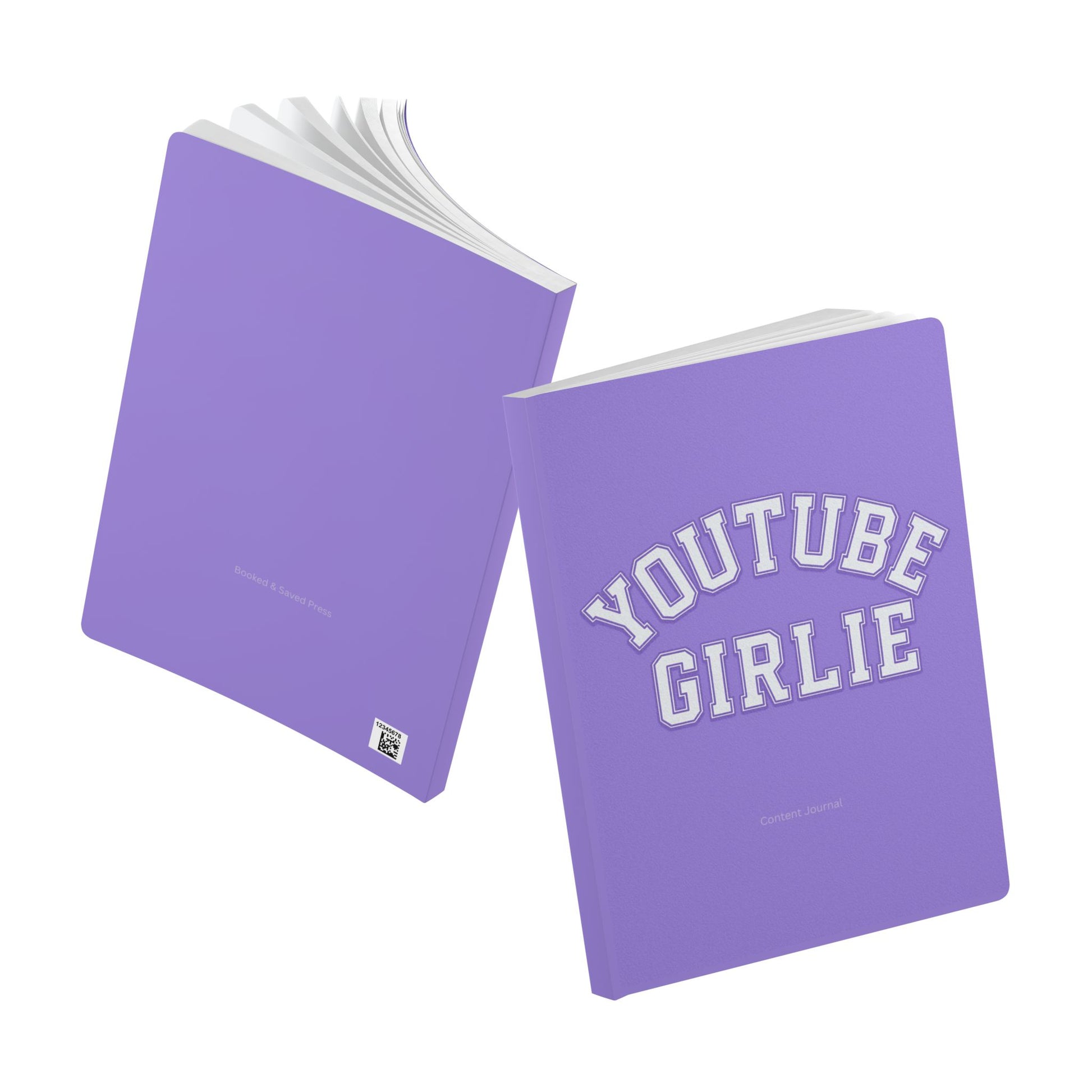 YouTube Girlie Journal - Softcover Notebook, Purple Journal, Gifts for Creatives, Student Supplies, Journal for YouTube Content creators
