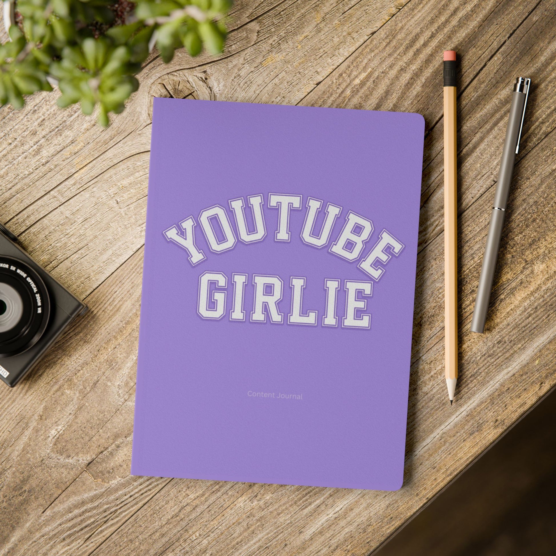 YouTube Girlie Journal - Softcover Notebook, Purple Journal, Gifts for Creatives, Student Supplies, Journal for YouTube Content creators