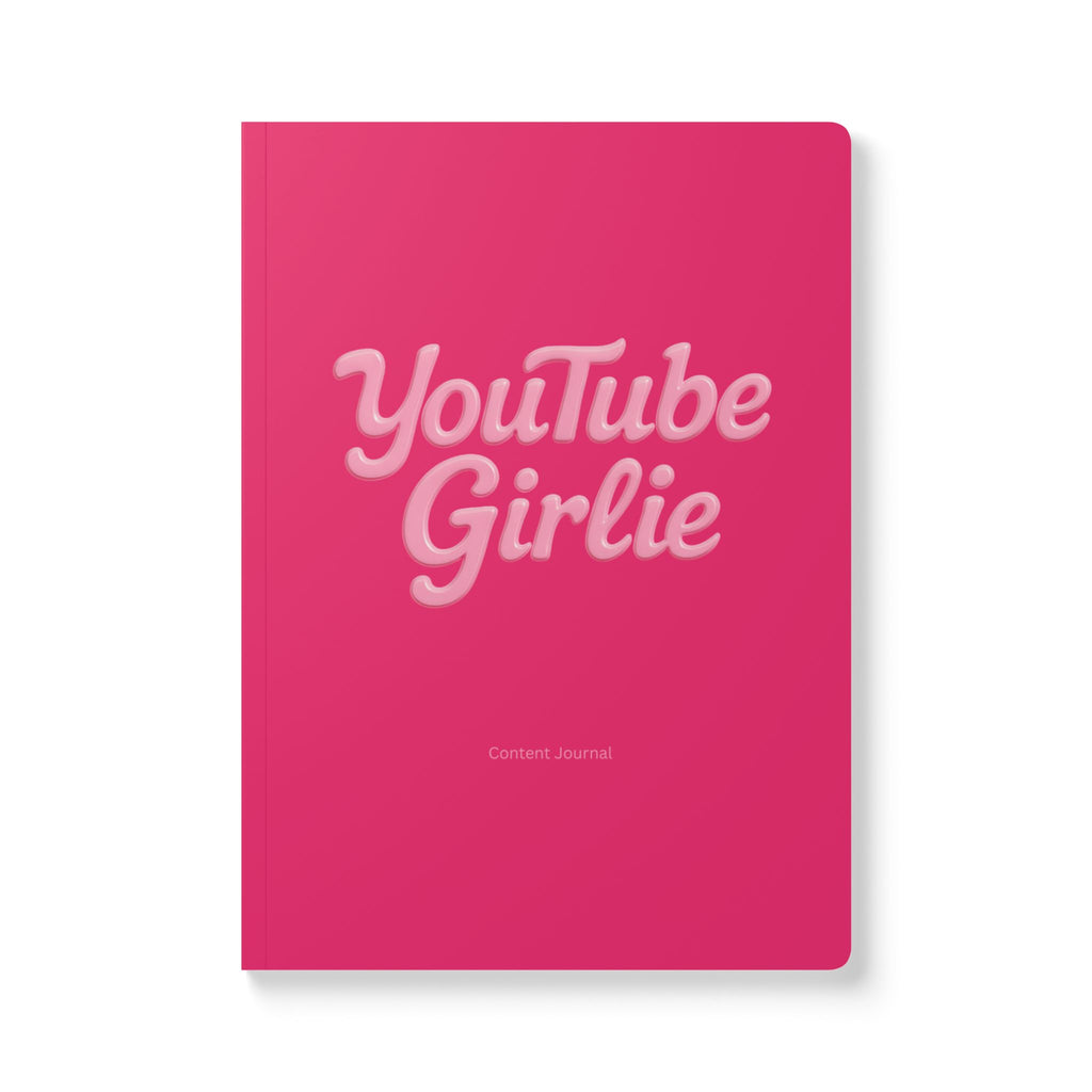 Hot Pink YouTube Girlie Content Journal