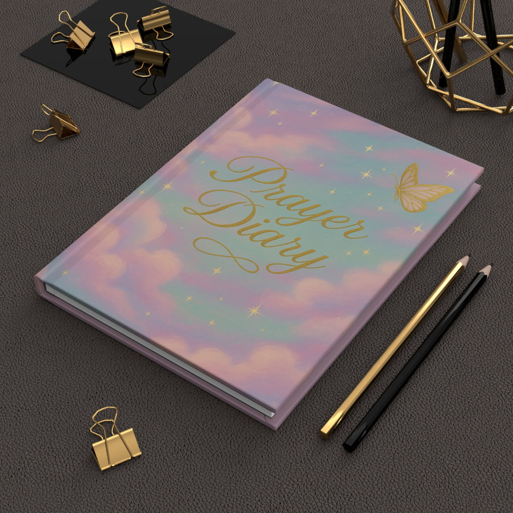 Hardcover Journal Matte Purple Clouds Prayer Diary