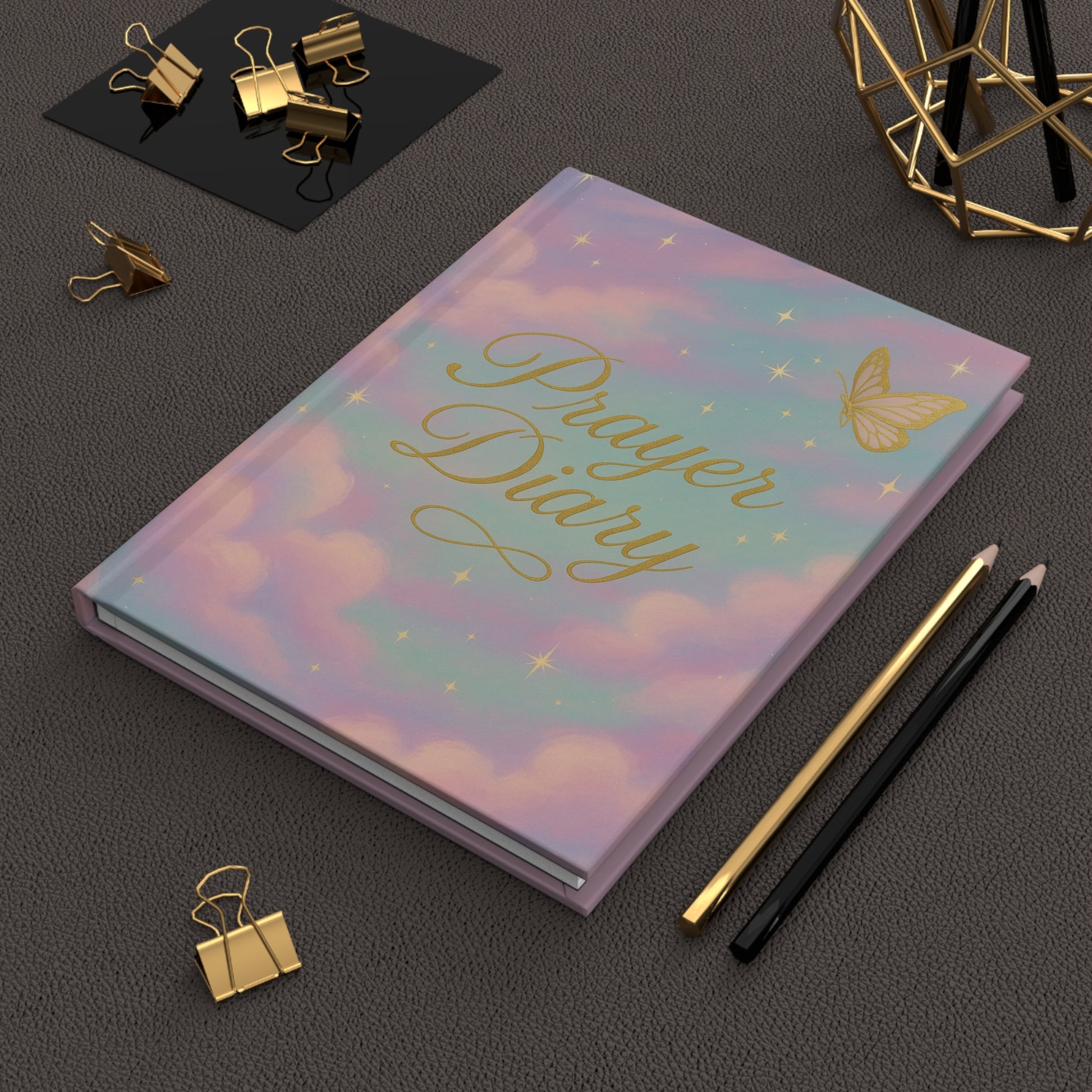 Hardcover Journal Matte Purple Clouds Prayer Diary