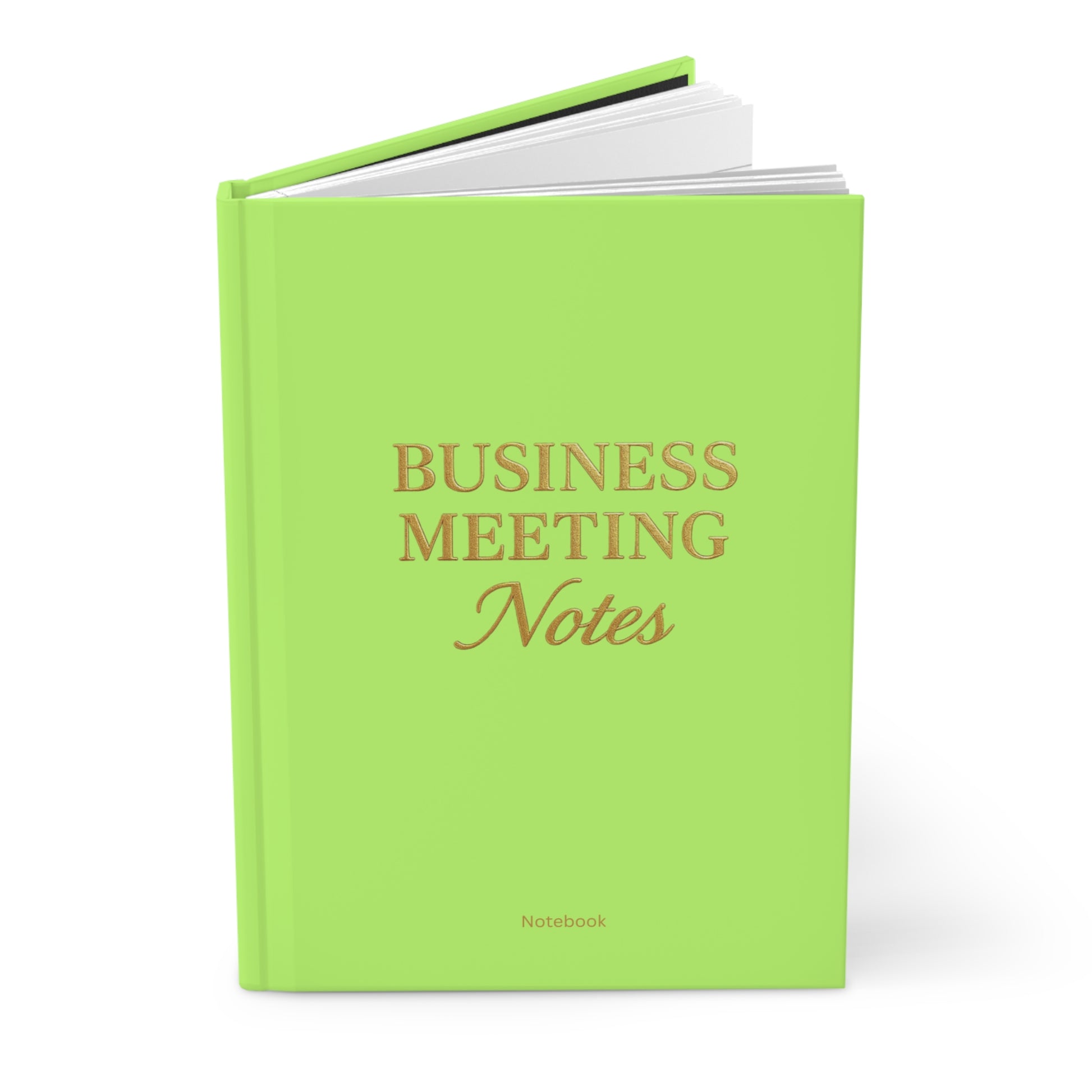 Hardcover Journal Matte Business Meeting Notebook Lime Green