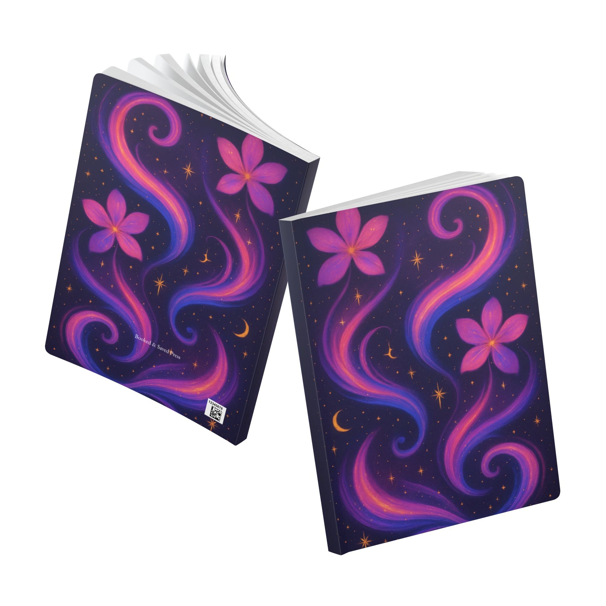 Enchanting Floral Softcover Journal - Perfect for Note-taking, Journaling, Gift for Writers, Student Planner, Mood Tracker