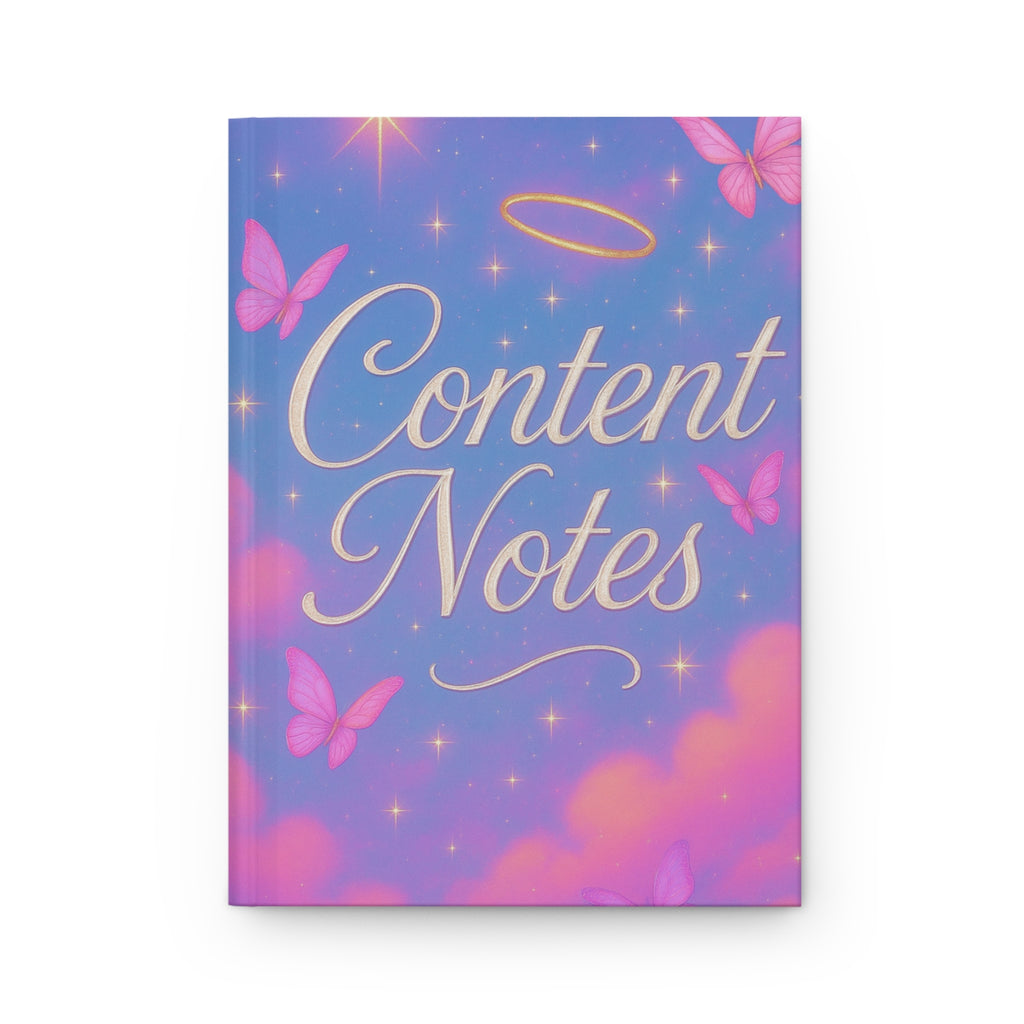 Hardcover Journal Matte Angel Content Notes Content Journal