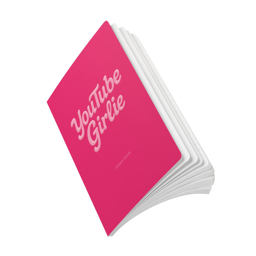 Hot Pink YouTube Girlie Content Journal