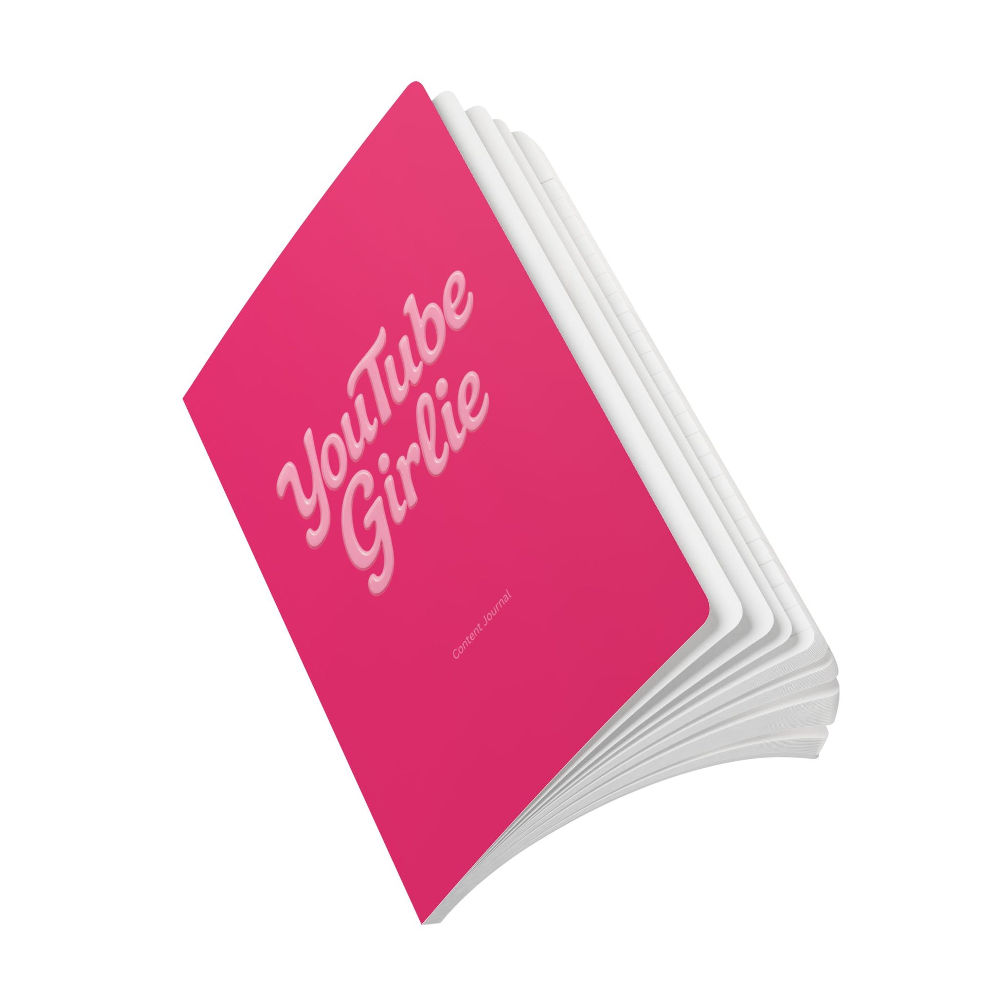 Hot Pink YouTube Girlie Content Journal