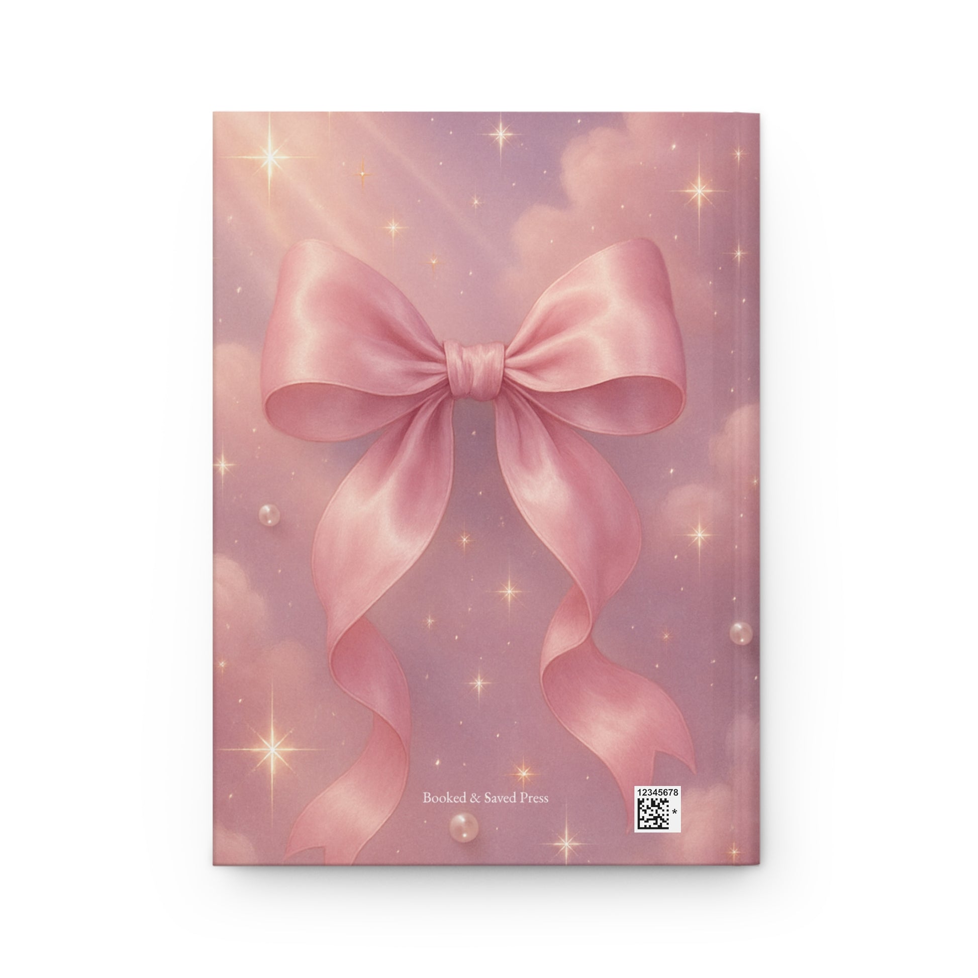 Pink Ribbon Hardcover Journal, Cute Notebook for Girls, Gift for Writers, Dreamy Stationery, Perfect for Journaling & School