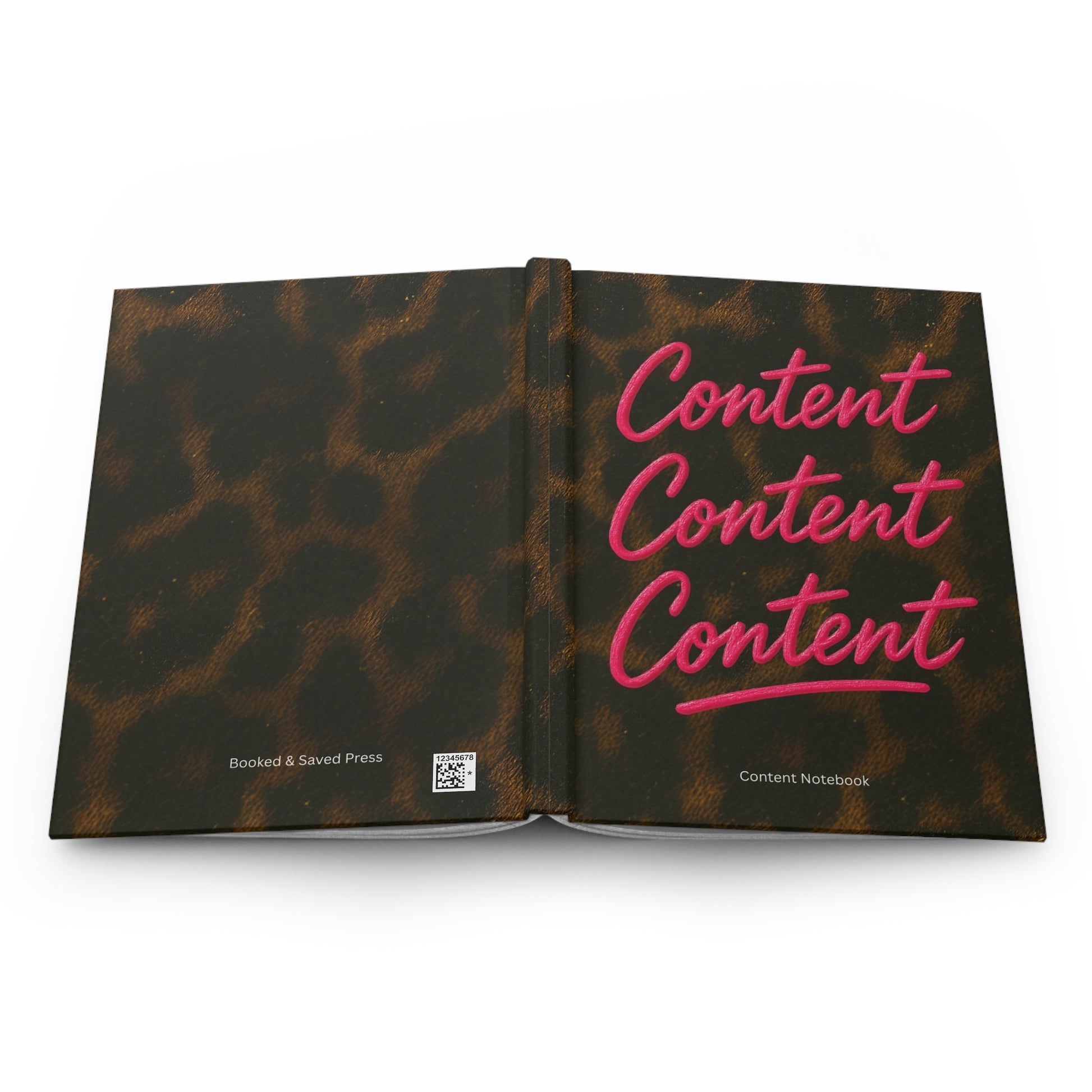 Hardcover Journal Matte Leopard Print Content Journal