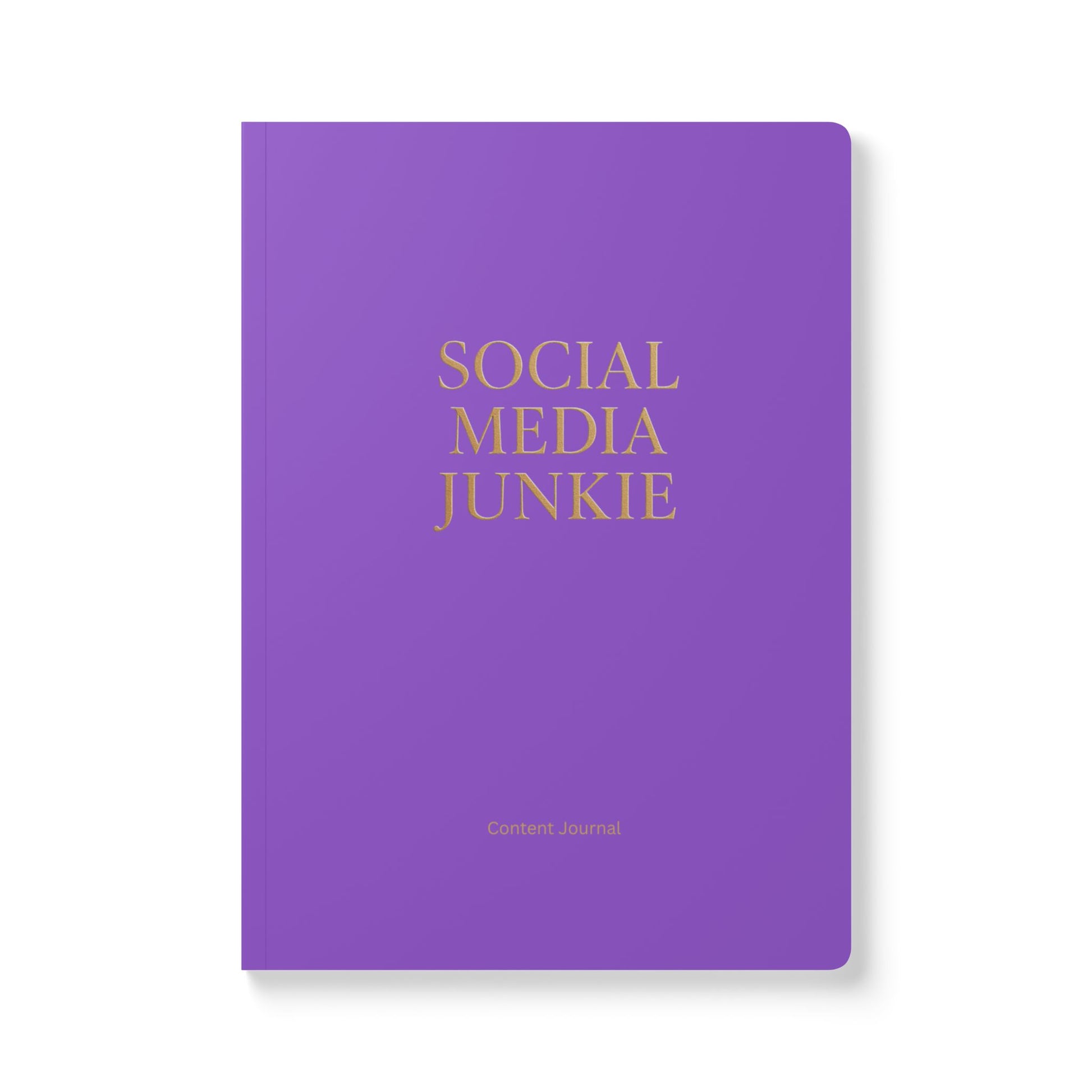 Purple Social Media Junkie Content Creator Journal
