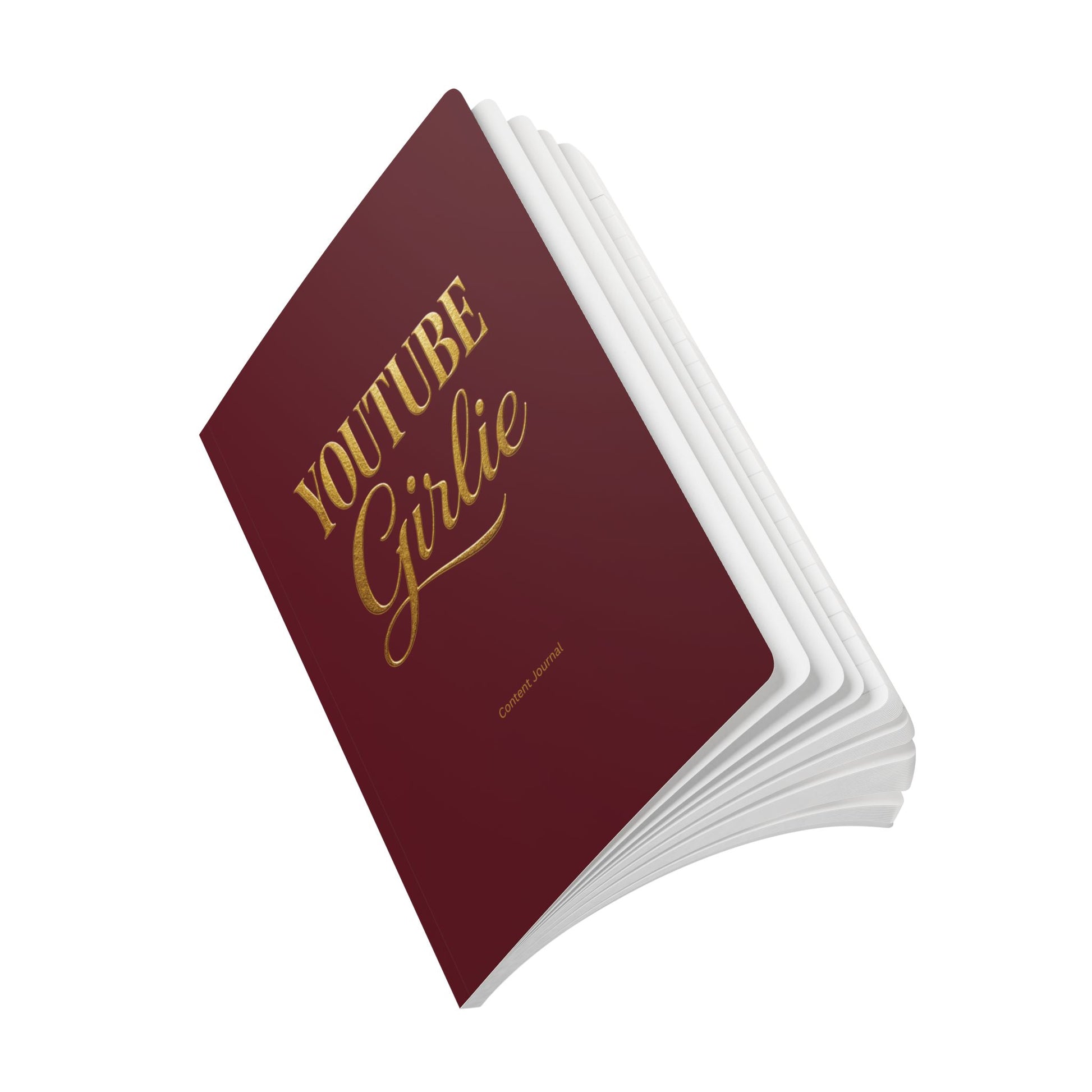 Maroon YouTube Girlie Content Journal