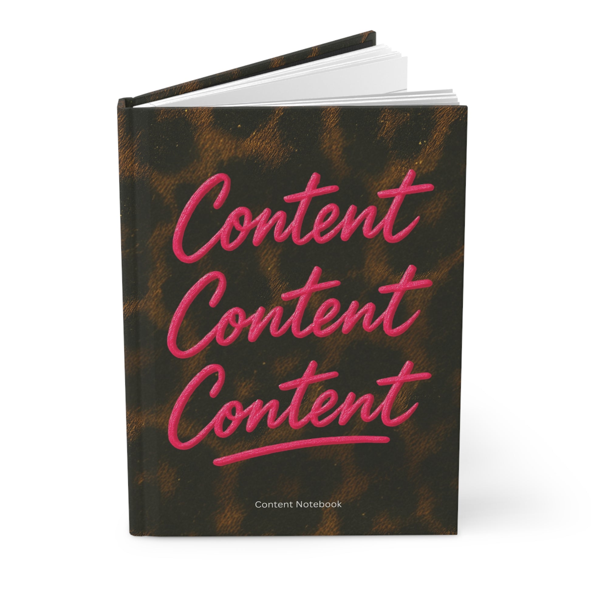 Hardcover Journal Matte Leopard Print Content Journal