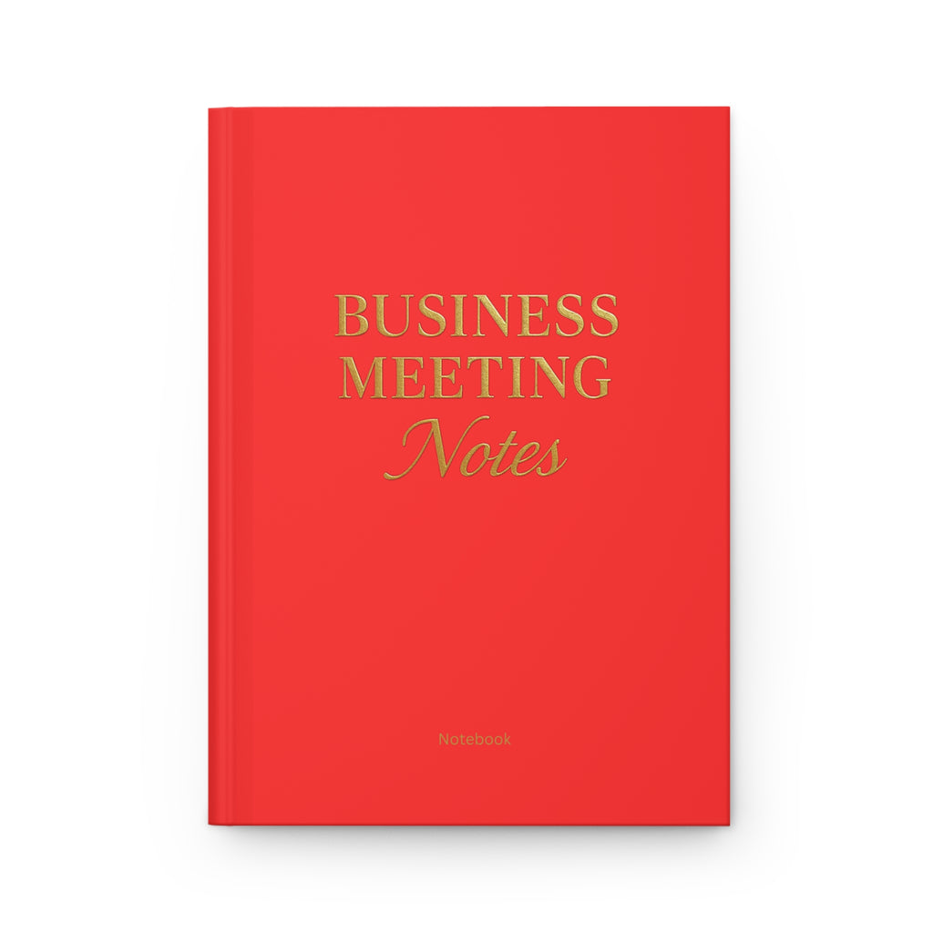 Hardcover Journal Matte Business Meeting Notebook Red
