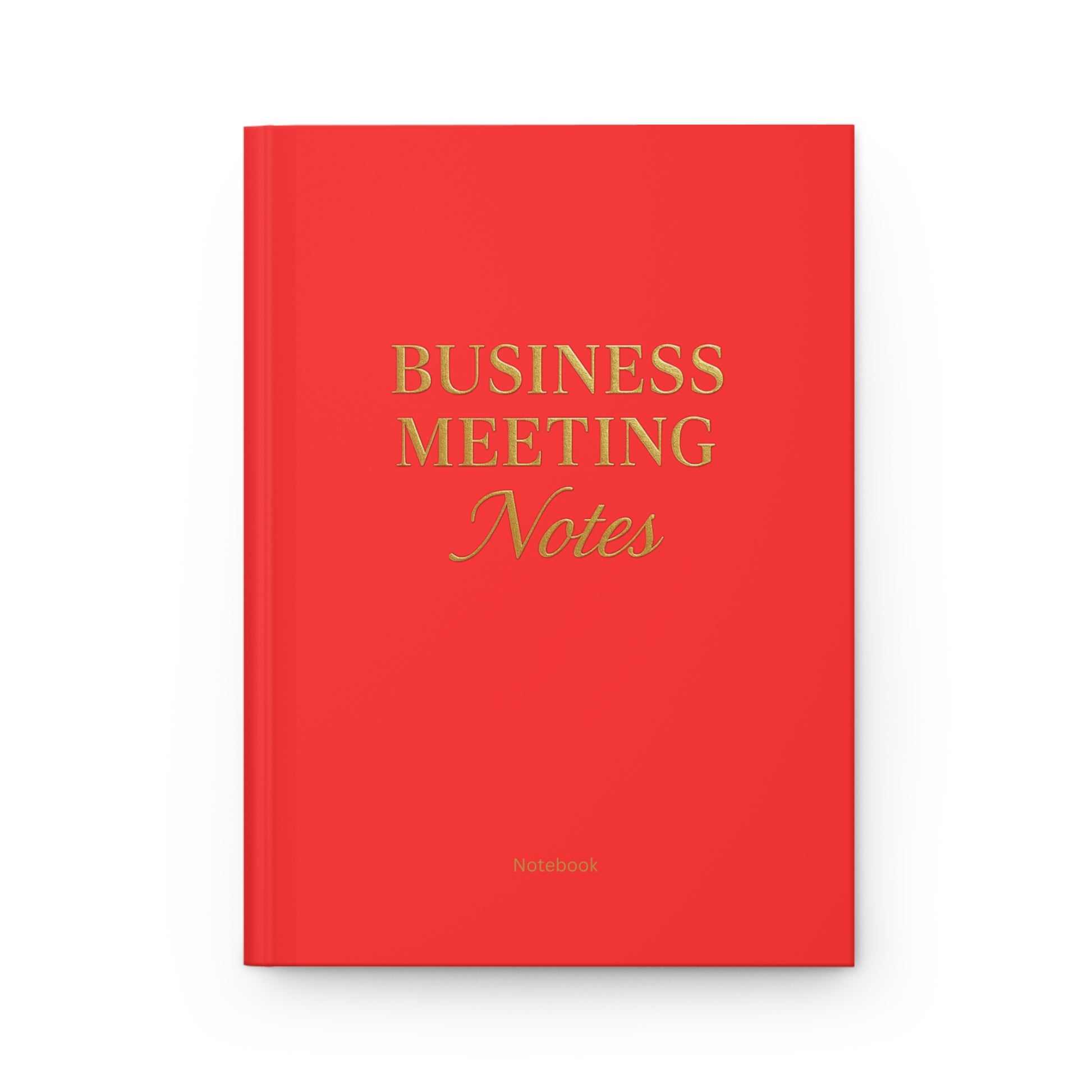 Hardcover Journal Matte Business Meeting Notebook Red