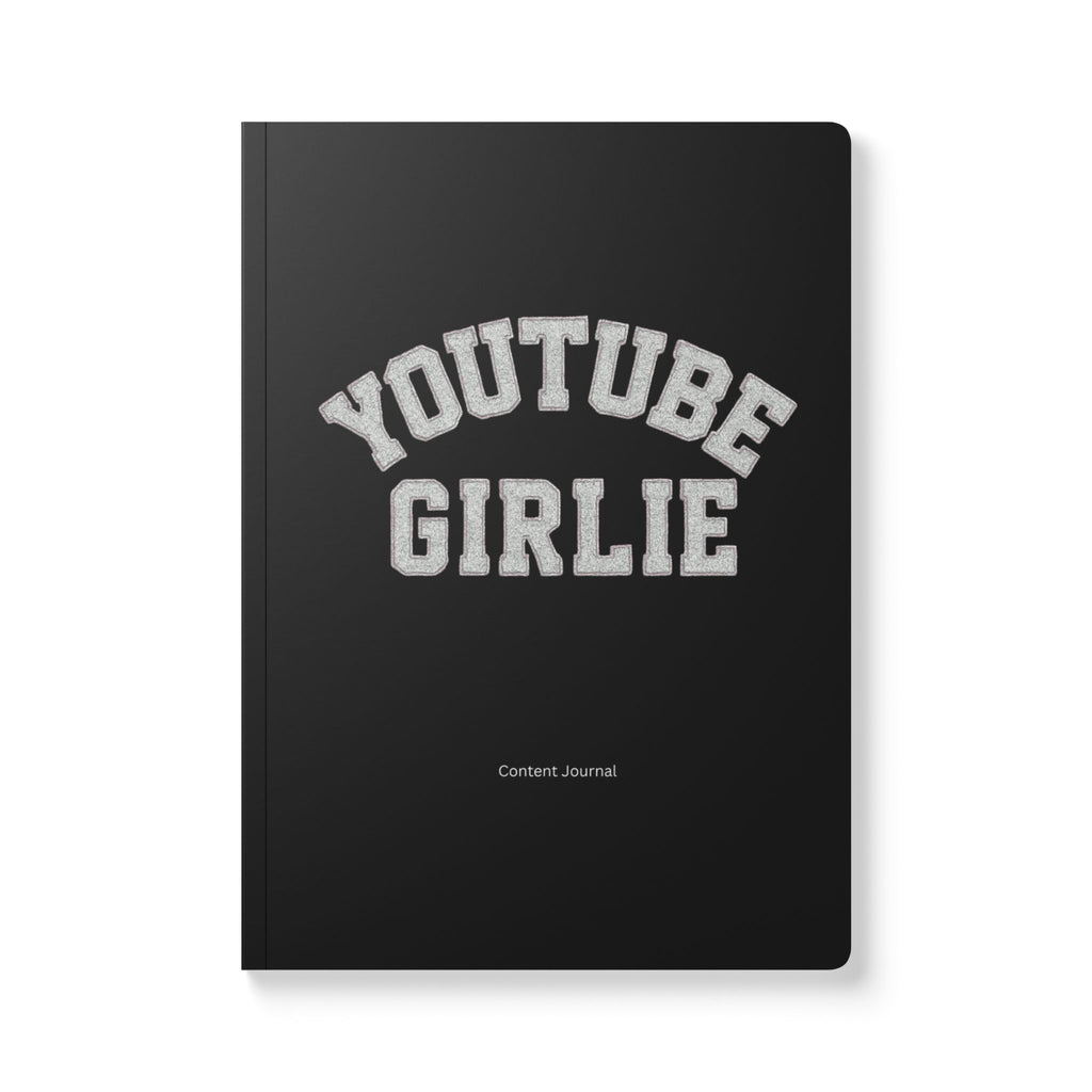 Content Creator Journal - Black Softcover “ YouTube Girlie”