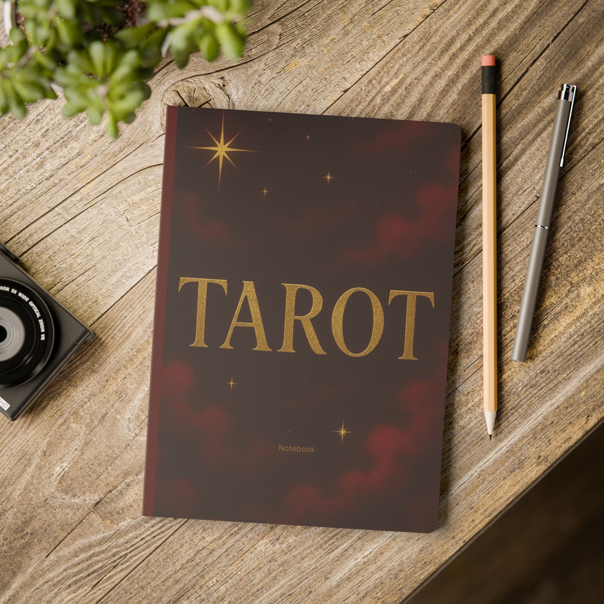 Softcover Journal Red Tarot Notebook