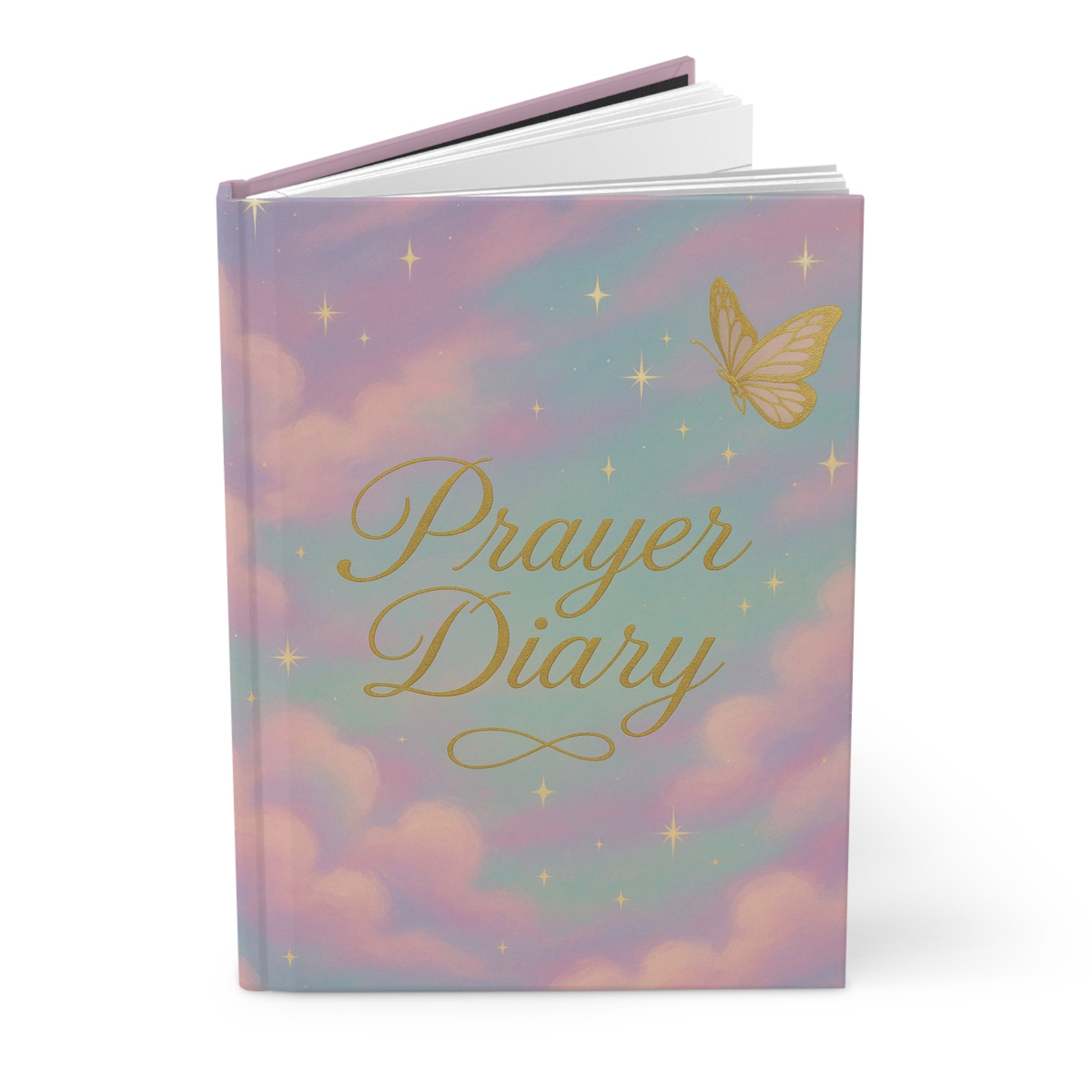 Hardcover Journal Matte Purple Clouds Prayer Diary