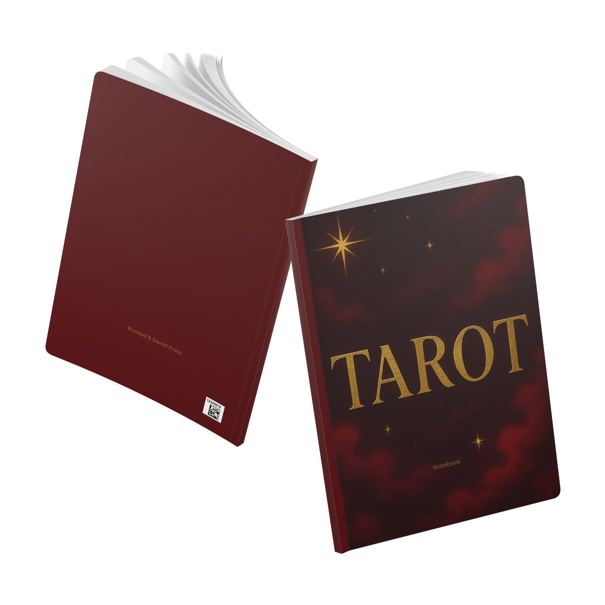 Softcover Journal Red Tarot Notebook