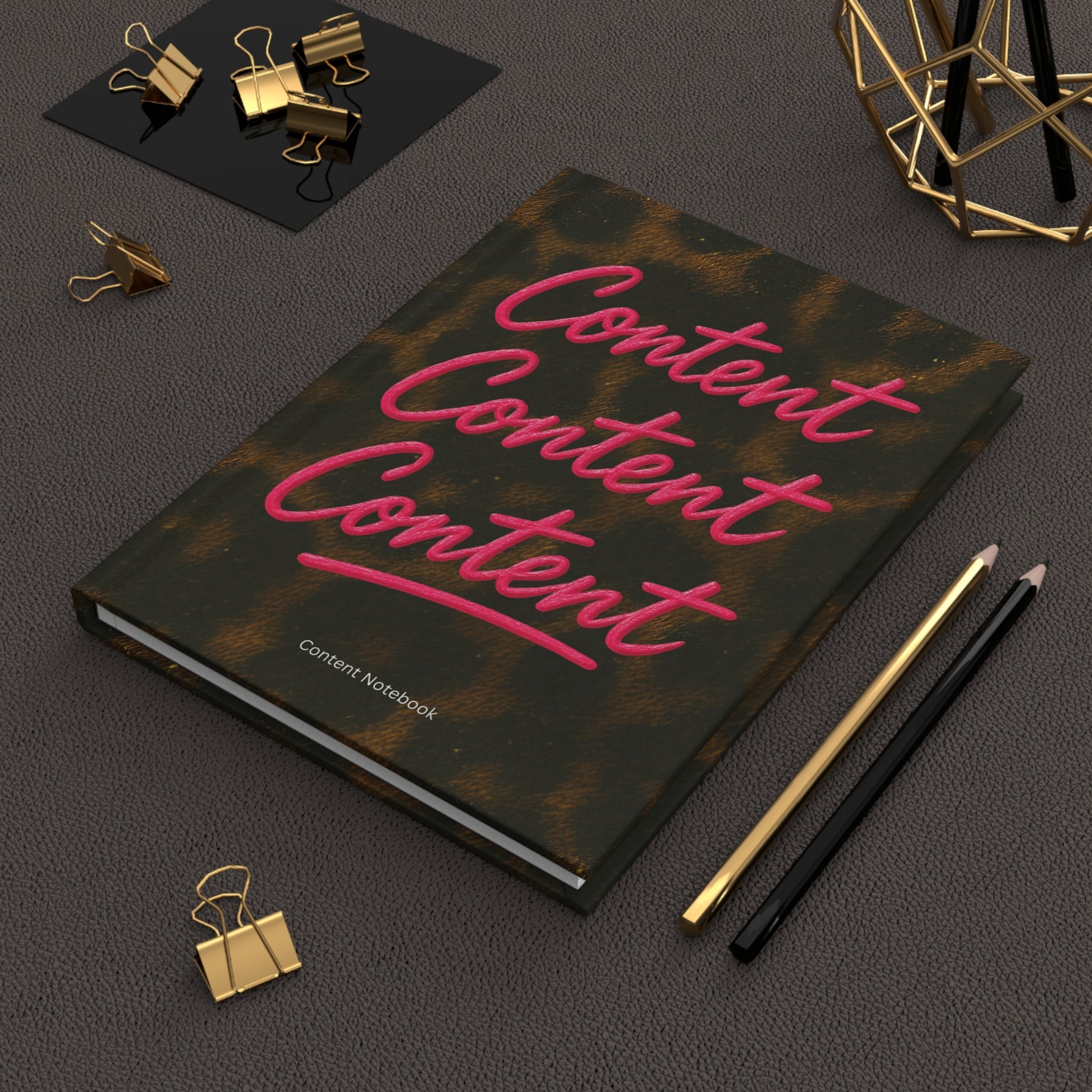 Hardcover Journal Matte Leopard Print Content Journal