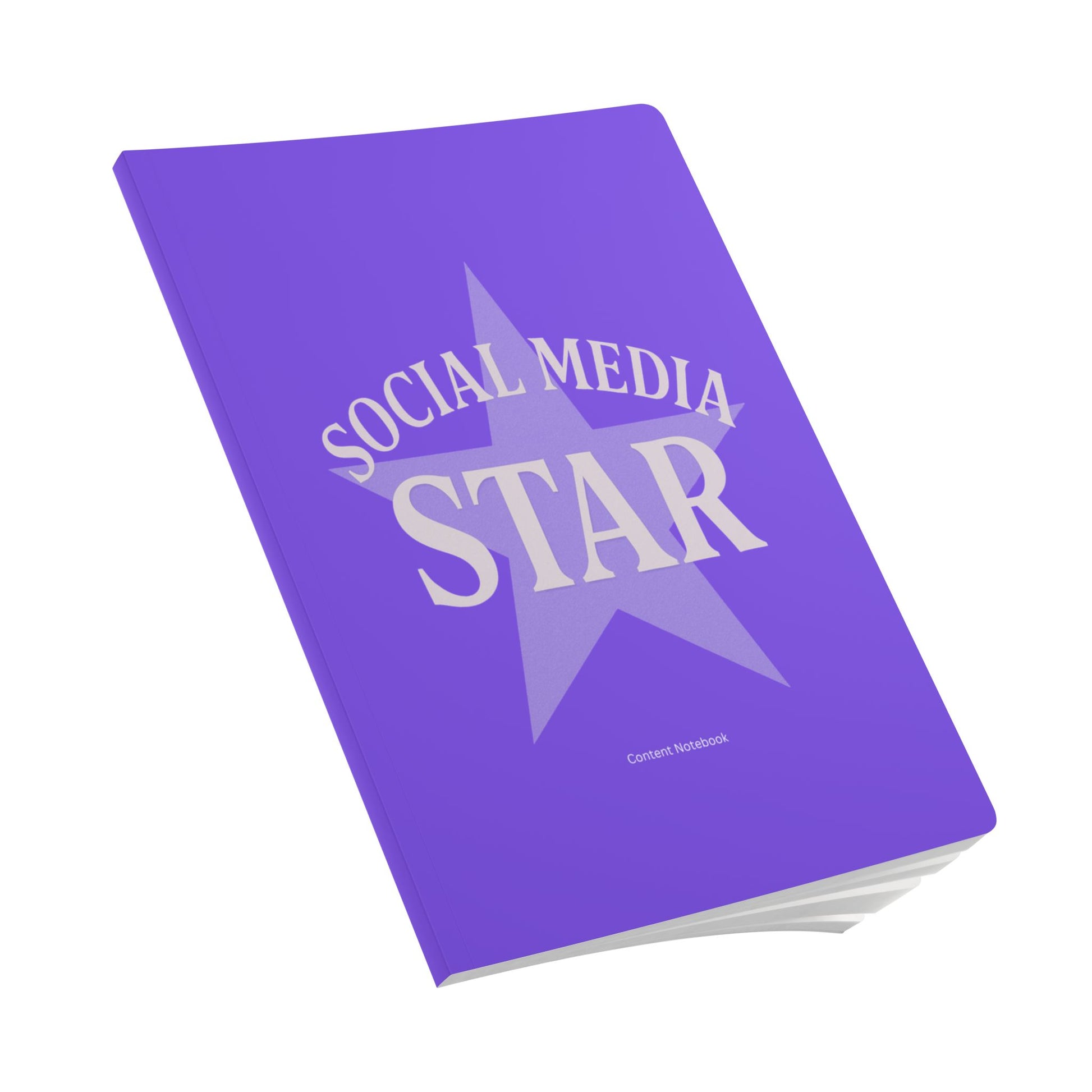Softcover Journal Purple Social Media Star Content Journal