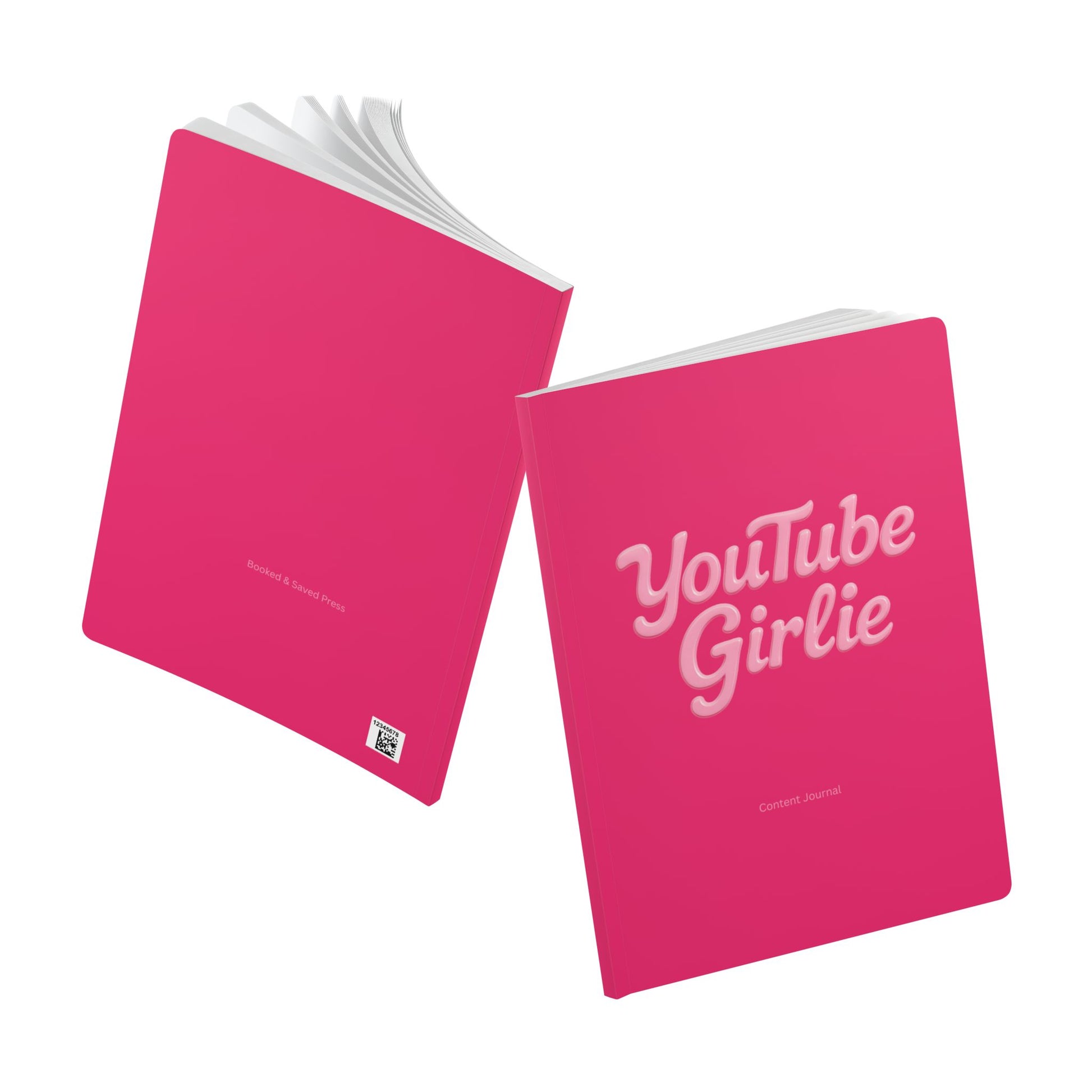 Hot Pink YouTube Girlie Content Journal