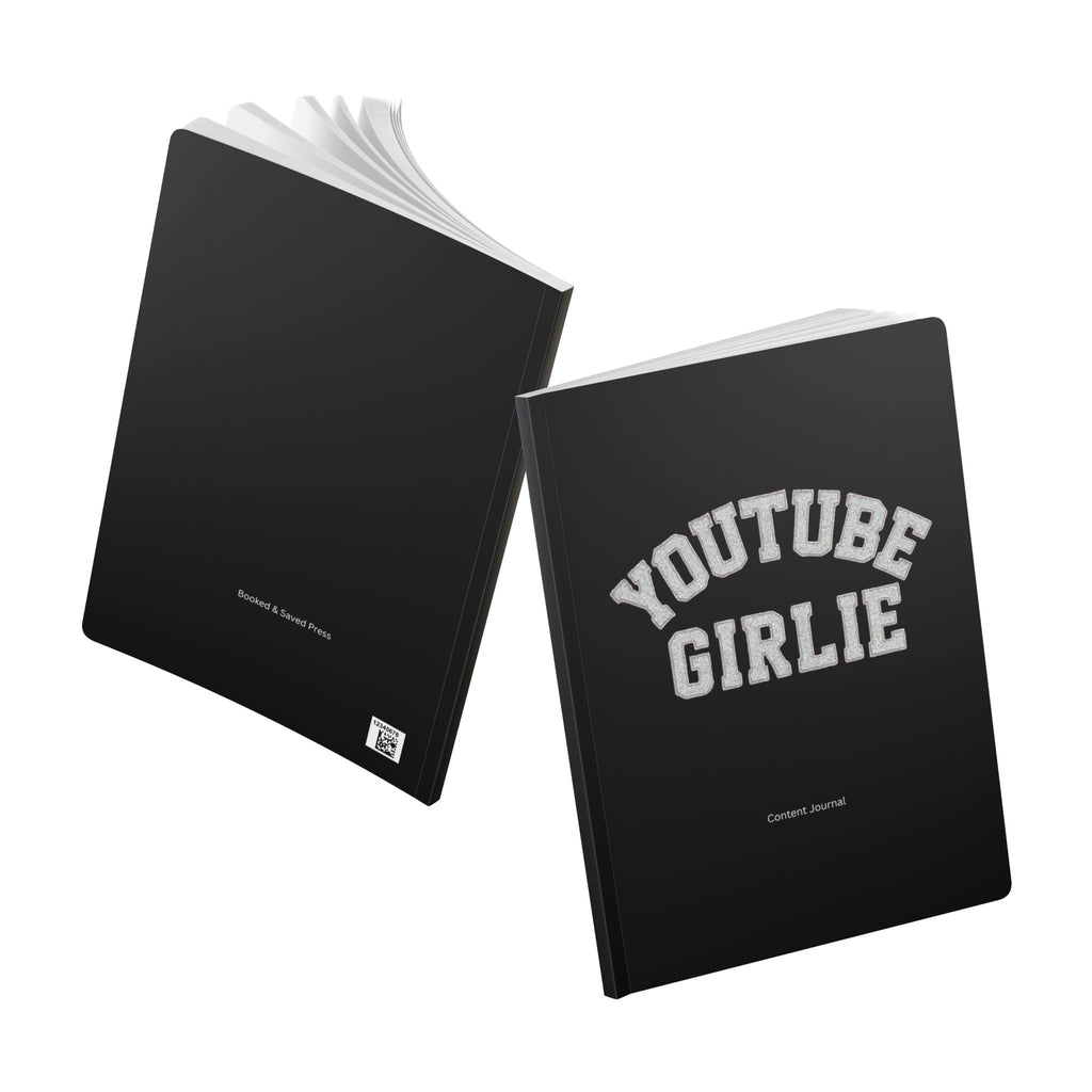 Content Creator Journal - Black Softcover “ YouTube Girlie”